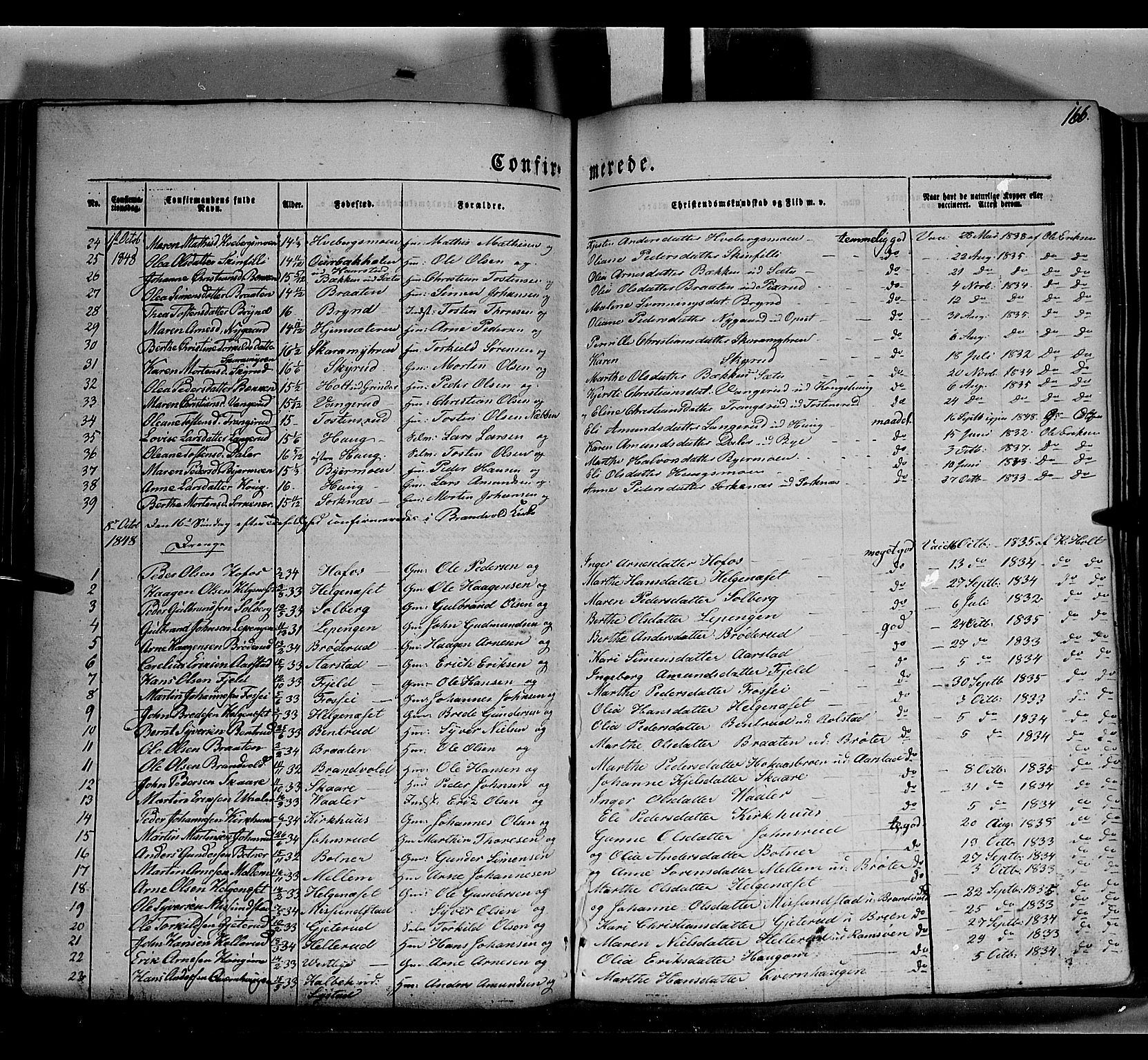 Grue prestekontor, AV/SAH-PREST-036/H/Ha/Haa/L0008: Parish register (official) no. 8, 1847-1858, p. 166