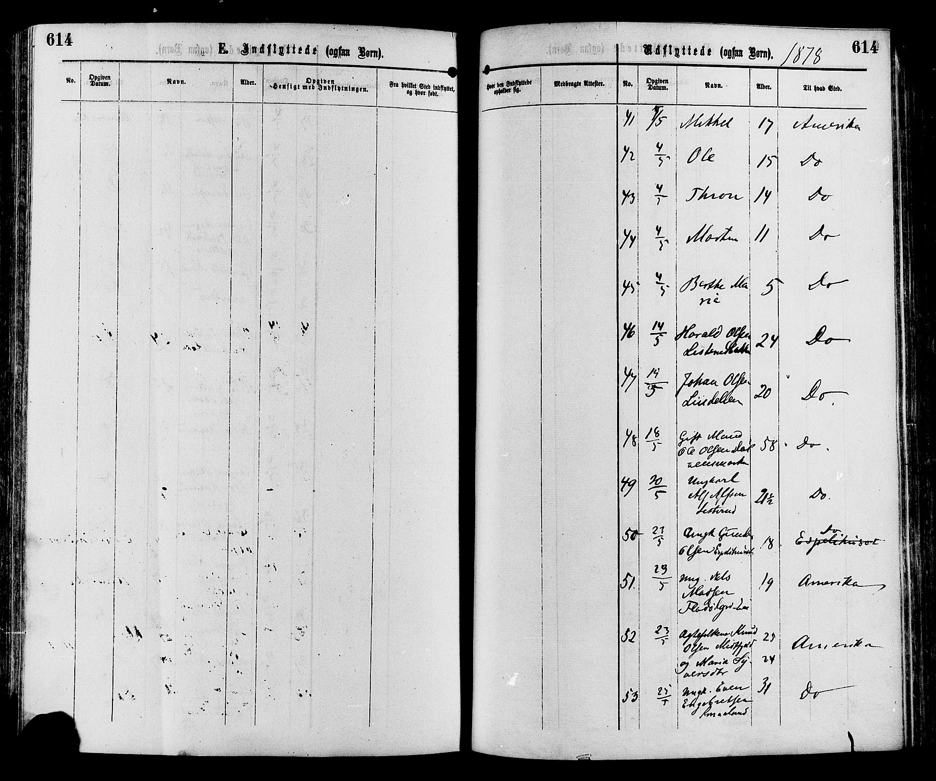 Sør-Aurdal prestekontor, SAH/PREST-128/H/Ha/Haa/L0008: Parish register (official) no. 8, 1877-1885, p. 614