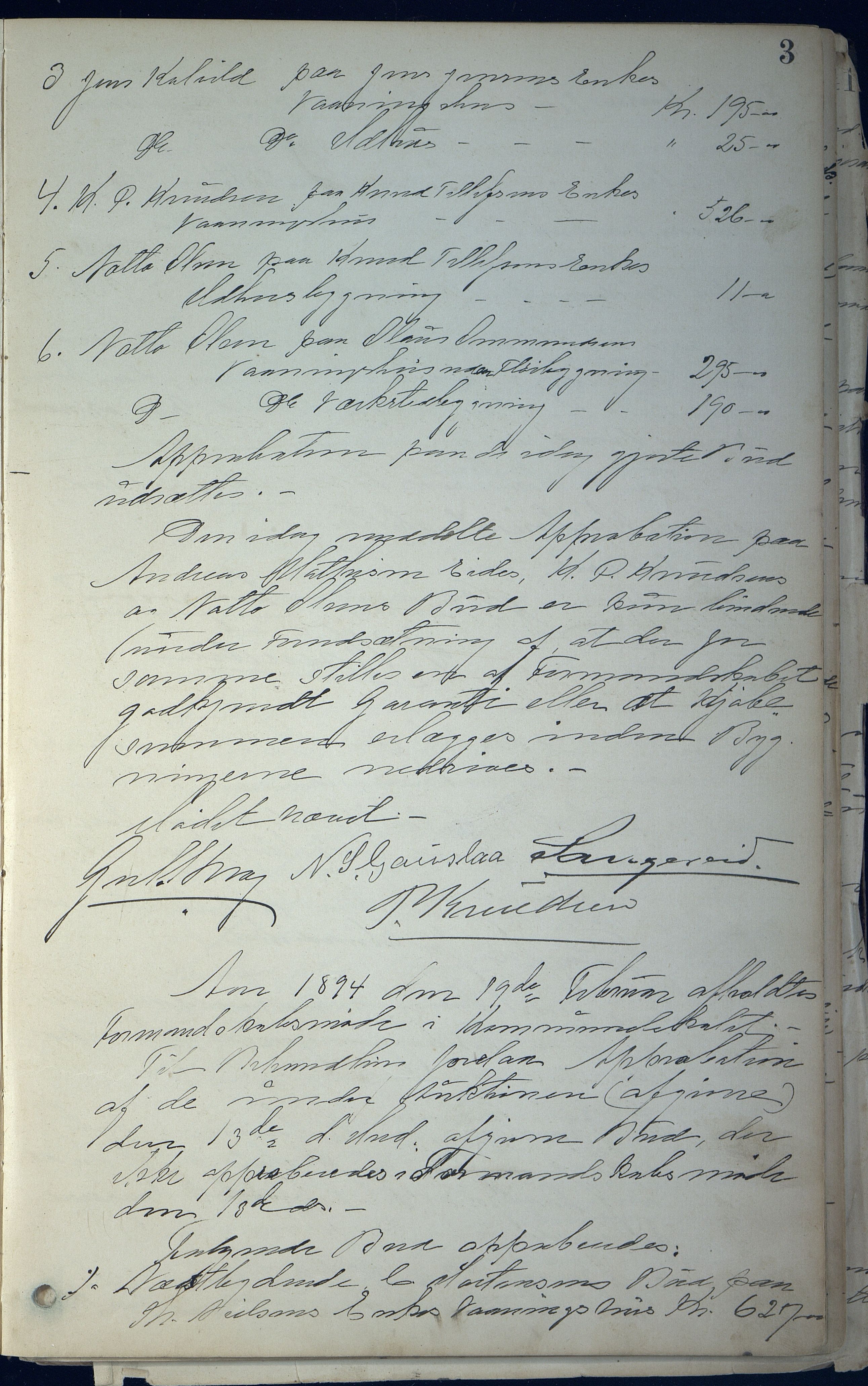 Lillesand kommune, AAKS/KA0926-PK/1/01/L0004: Formannskapets møtebok, 1894-1906, p. 3
