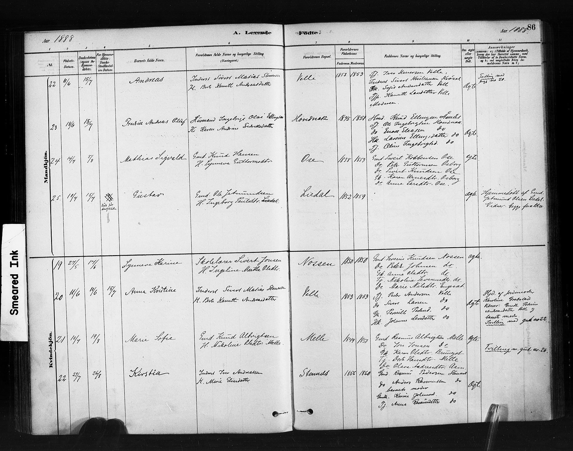 Ministerialprotokoller, klokkerbøker og fødselsregistre - Møre og Romsdal, AV/SAT-A-1454/513/L0176: Parish register (official) no. 513A03, 1877-1889, p. 86