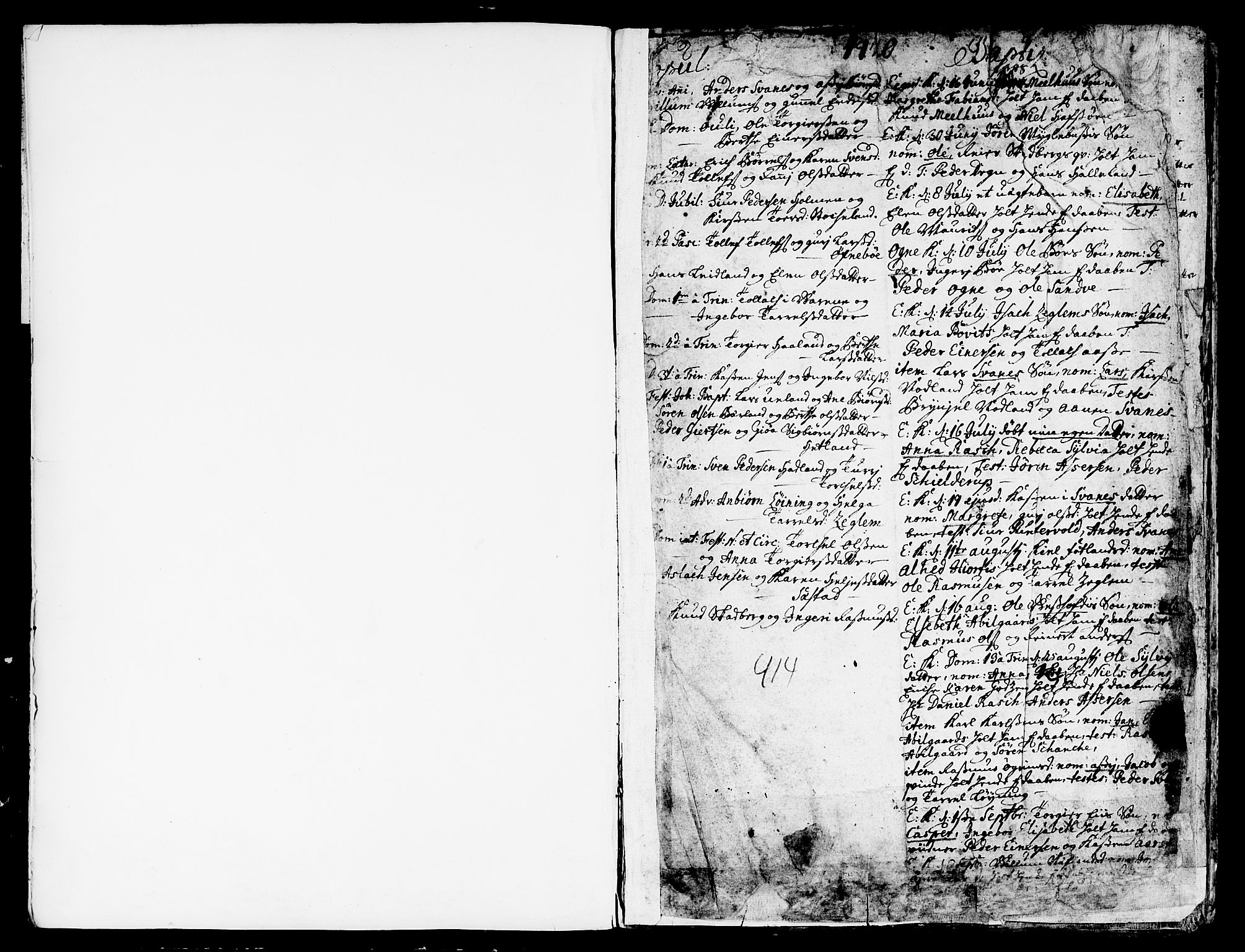 Eigersund sokneprestkontor, SAST/A-101807/S08/L0002: Parish register (official) no. A 2, 1720-1757