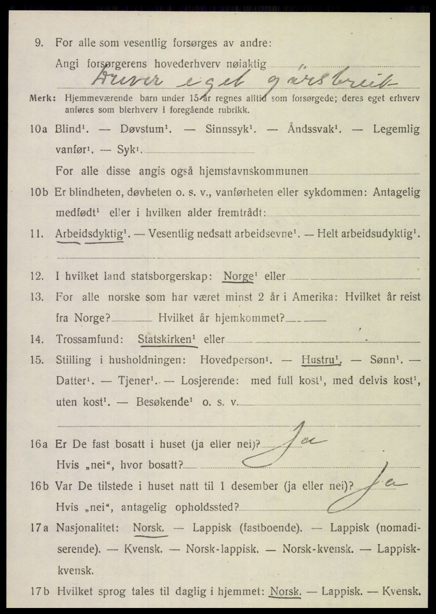 SAT, 1920 census for Hemnes, 1920, p. 7121