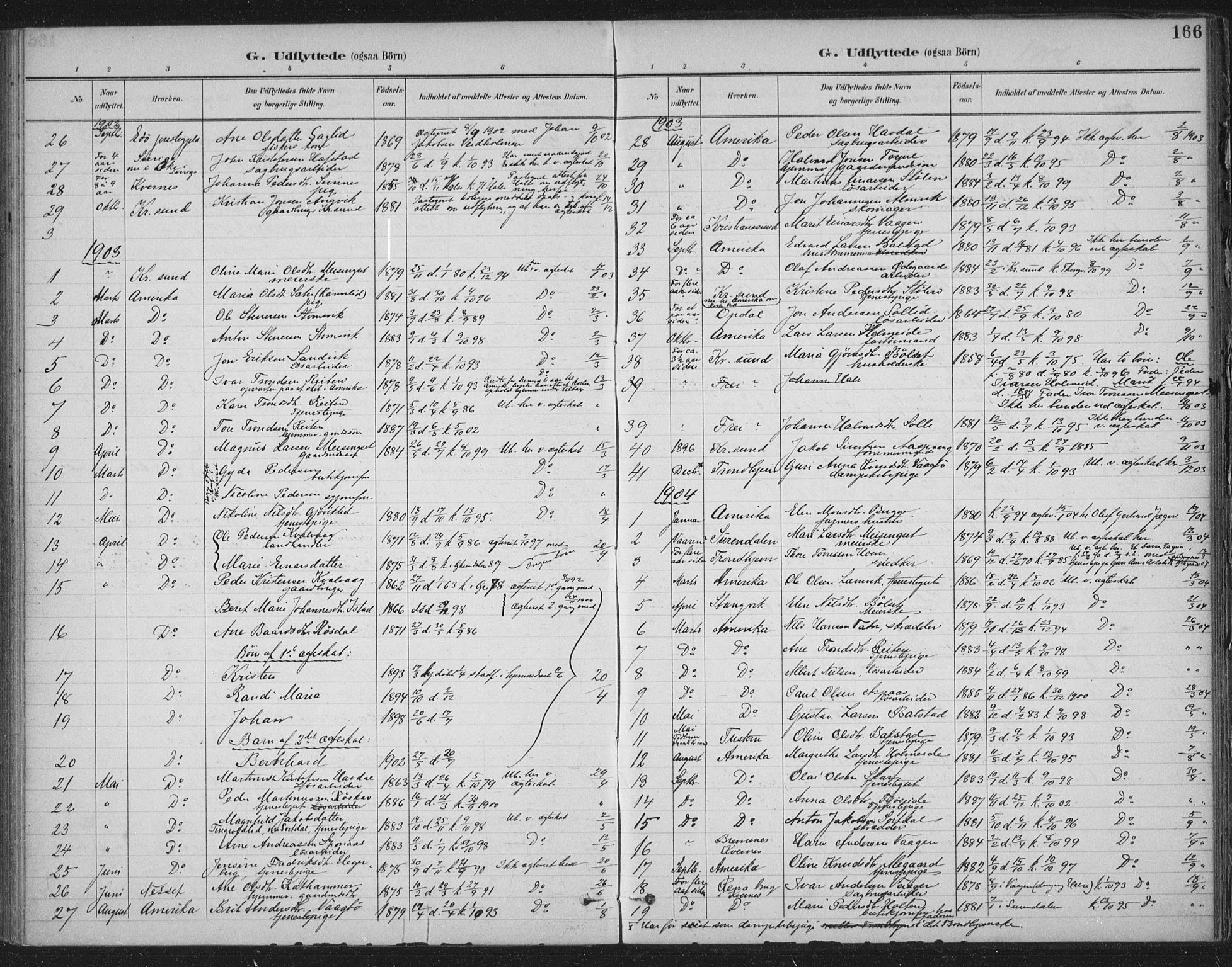 Ministerialprotokoller, klokkerbøker og fødselsregistre - Møre og Romsdal, AV/SAT-A-1454/586/L0988: Parish register (official) no. 586A14, 1893-1905, p. 166