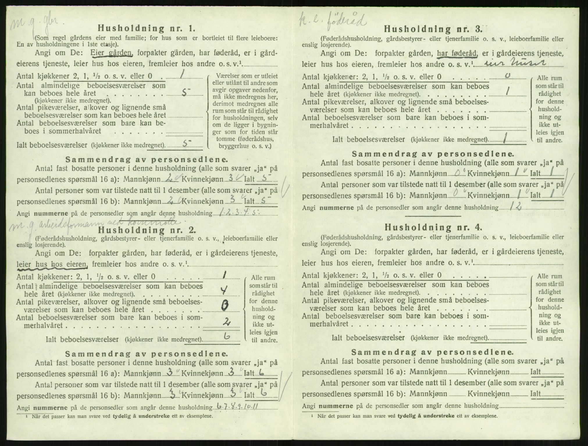 SAT, 1920 census for Ulstein, 1920, p. 453