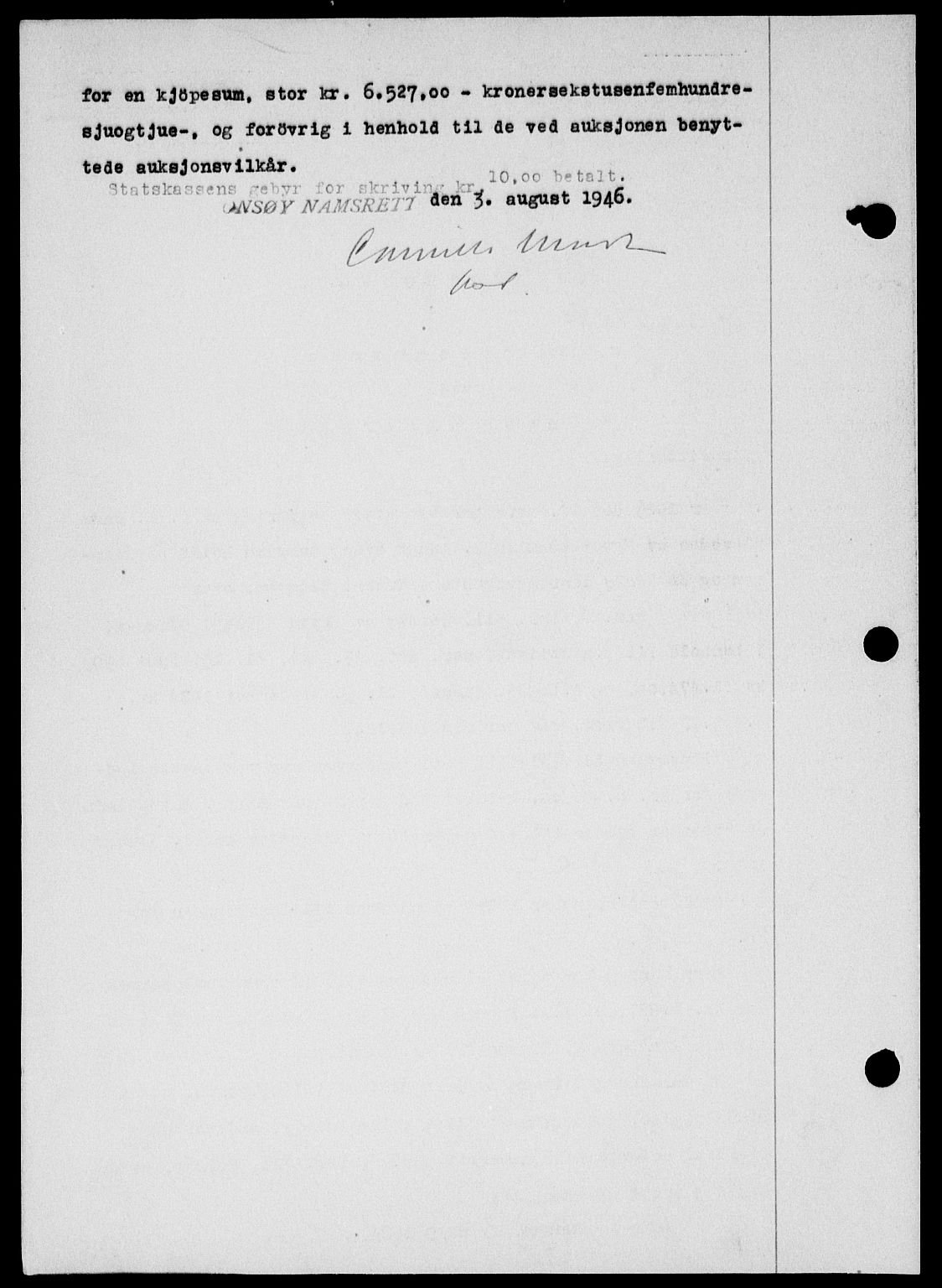 Onsøy sorenskriveri, SAO/A-10474/G/Ga/Gab/L0016: Mortgage book no. II A-16, 1946-1946, Diary no: : 1813/1946