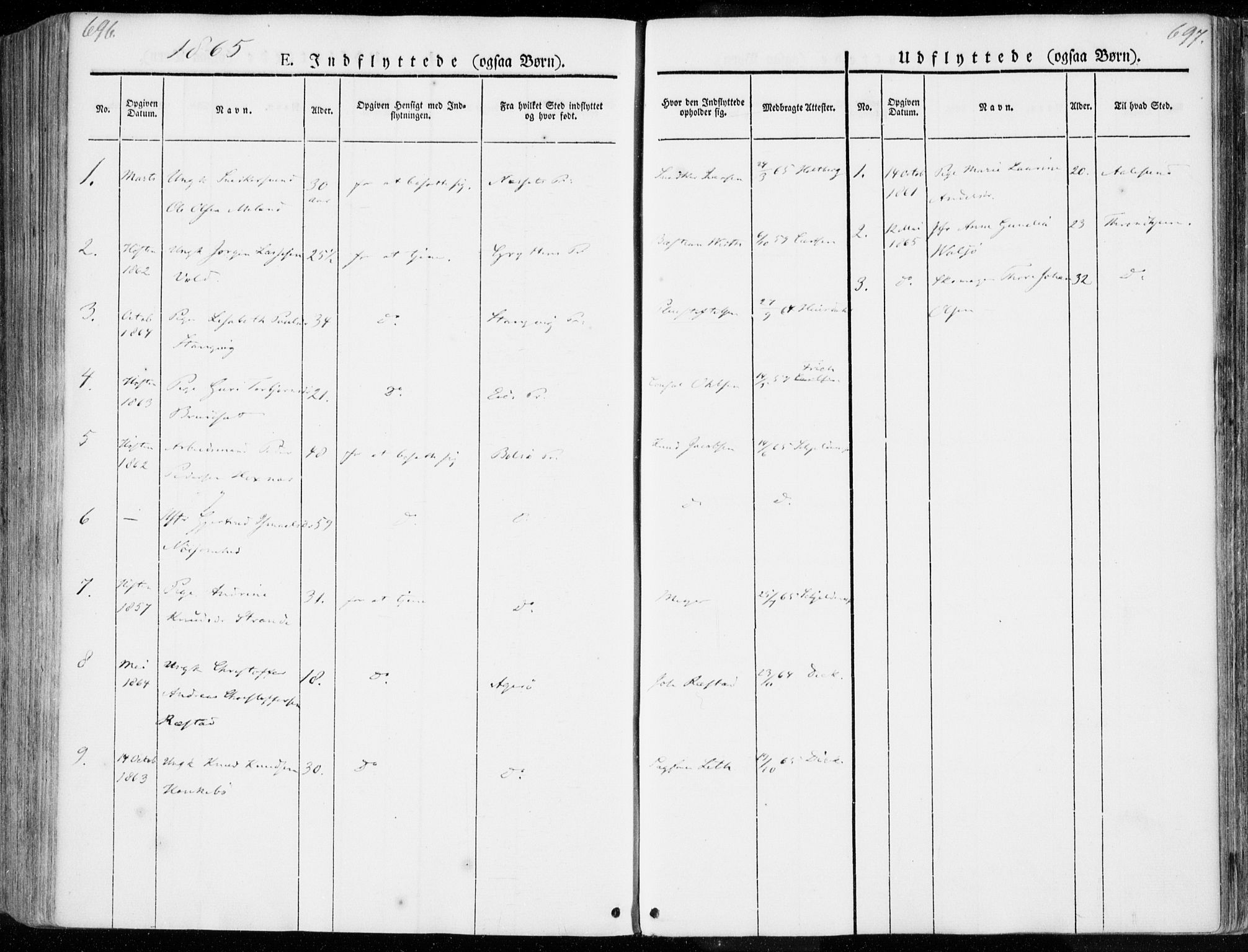 Ministerialprotokoller, klokkerbøker og fødselsregistre - Møre og Romsdal, SAT/A-1454/558/L0689: Parish register (official) no. 558A03, 1843-1872, p. 696-697