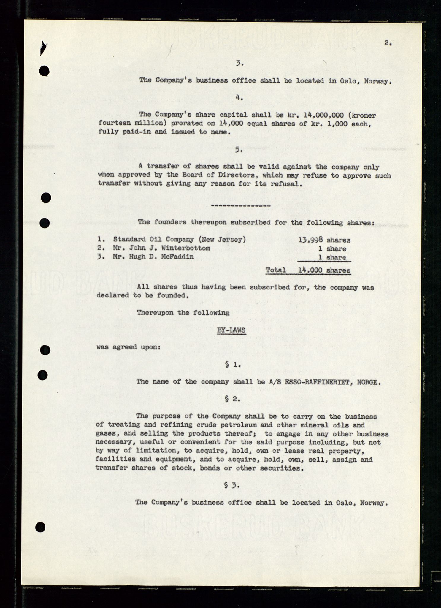 PA 1537 - A/S Essoraffineriet Norge, AV/SAST-A-101957/A/Aa/L0002/0001: Styremøter / Shareholder meetings, Board meeting minutes, 1957-1961, p. 53