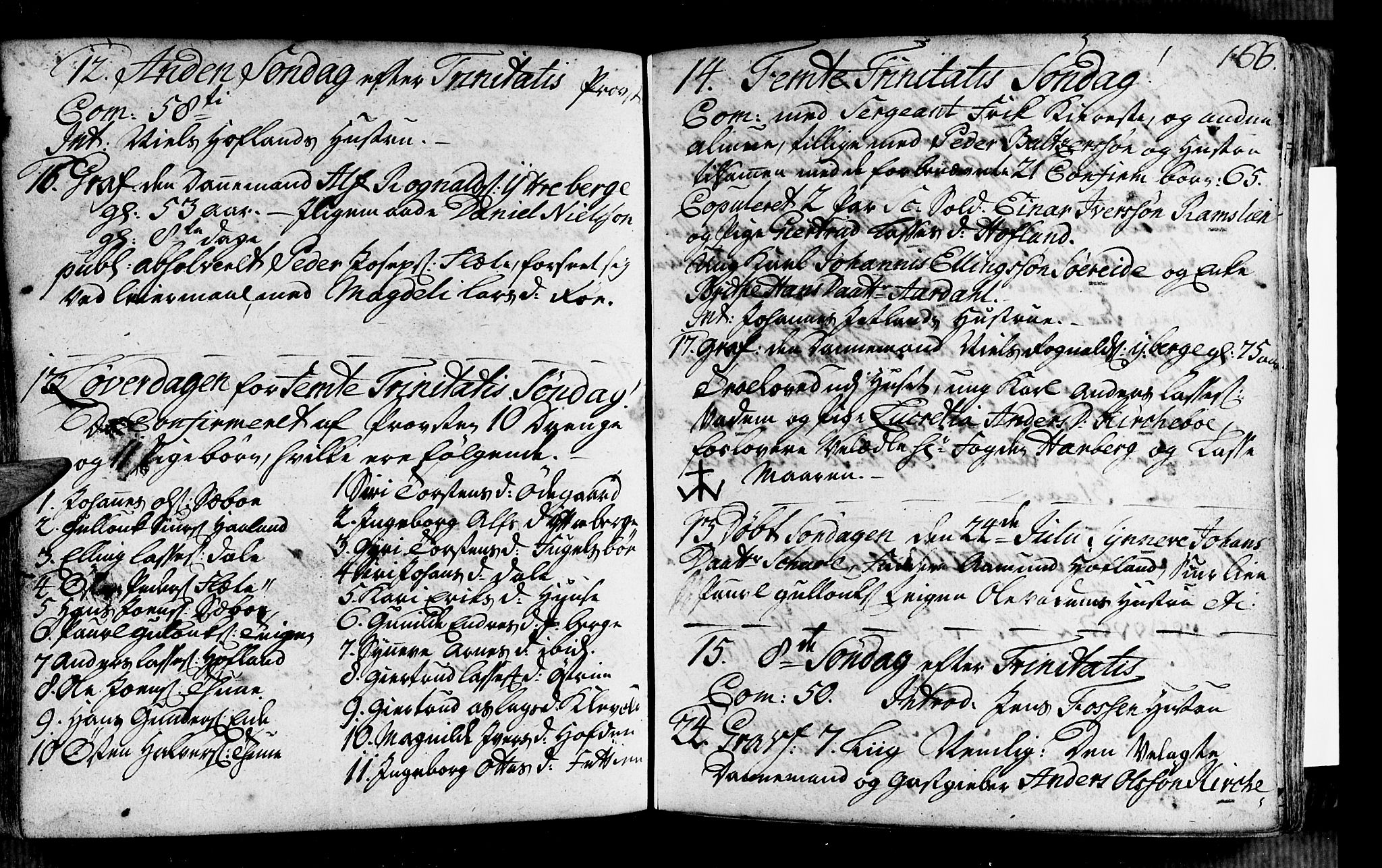 Vik sokneprestembete, SAB/A-81501: Parish register (official) no. A 2 /3, 1740-1755, p. 166