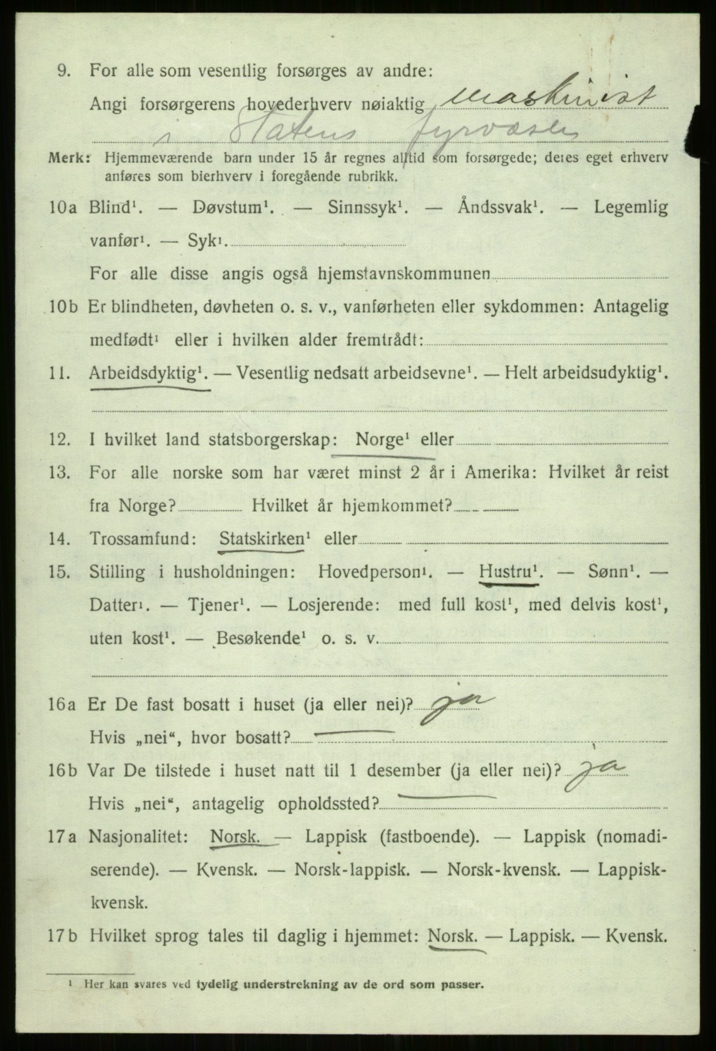 SATØ, 1920 census for Trondenes, 1920, p. 16009