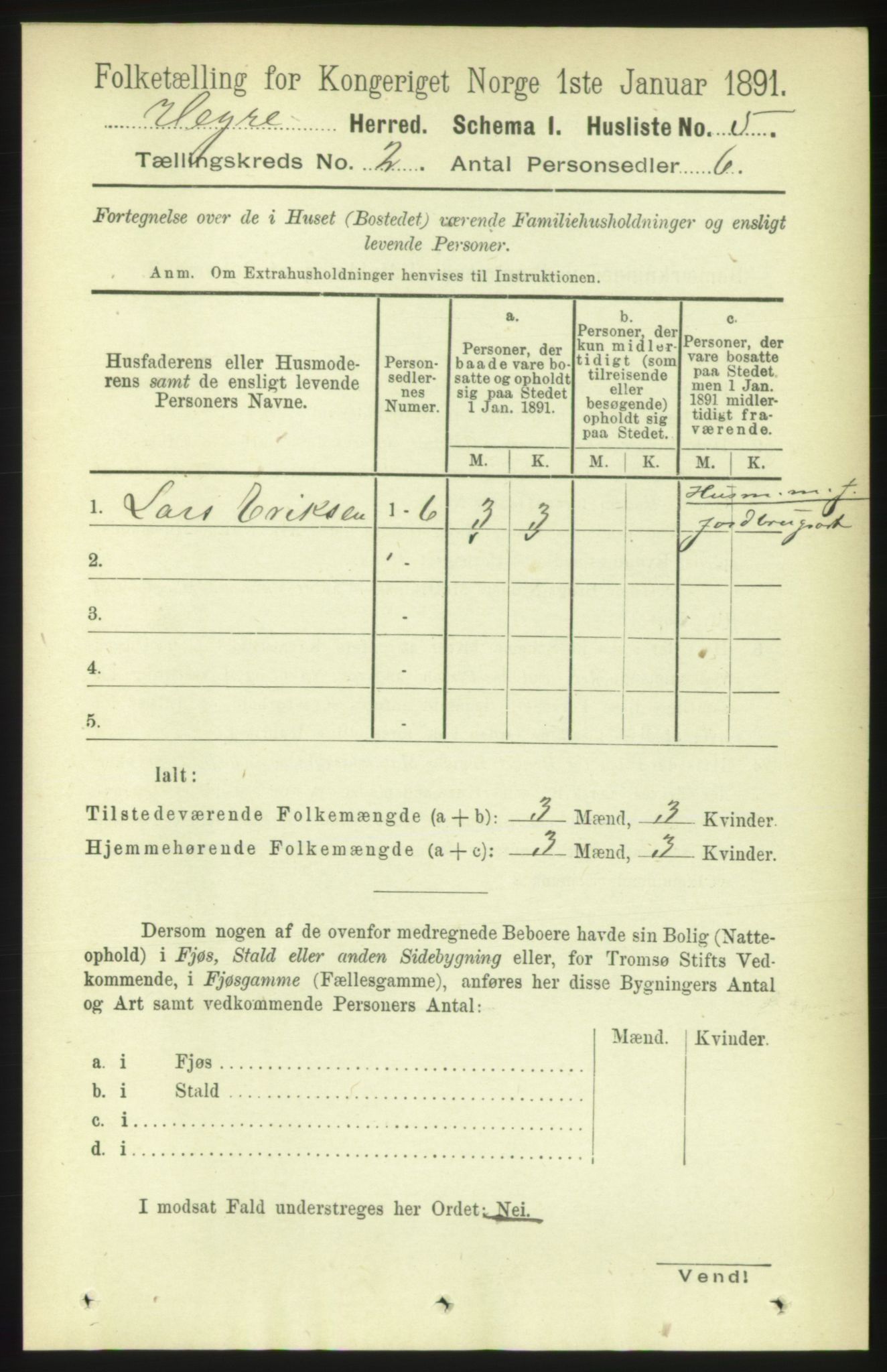 RA, 1891 census for 1712 Hegra, 1891, p. 428