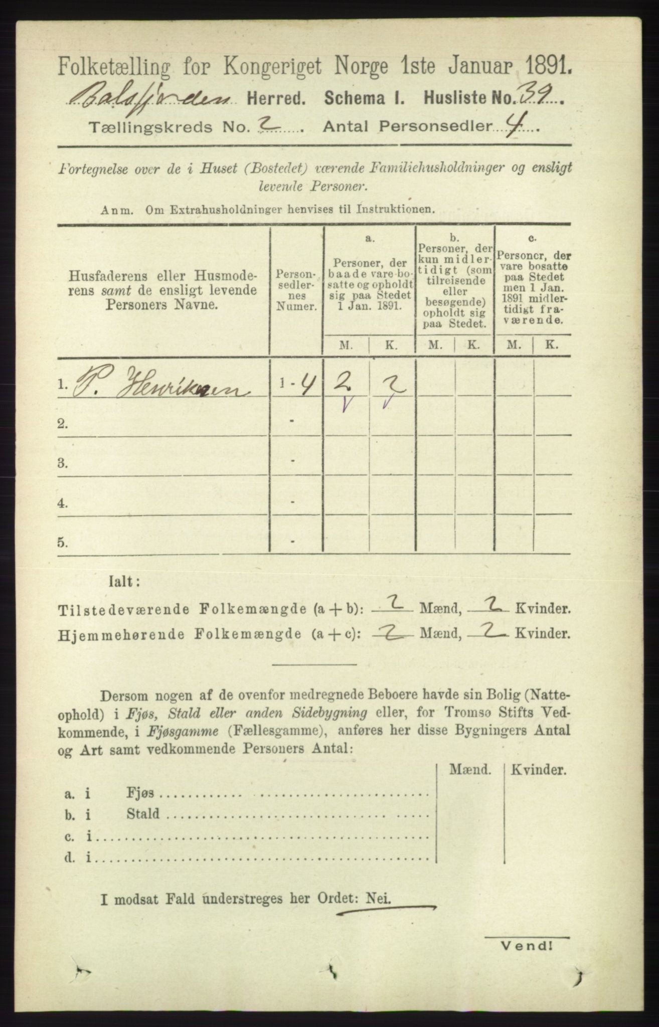 RA, 1891 census for 1933 Balsfjord, 1891, p. 514