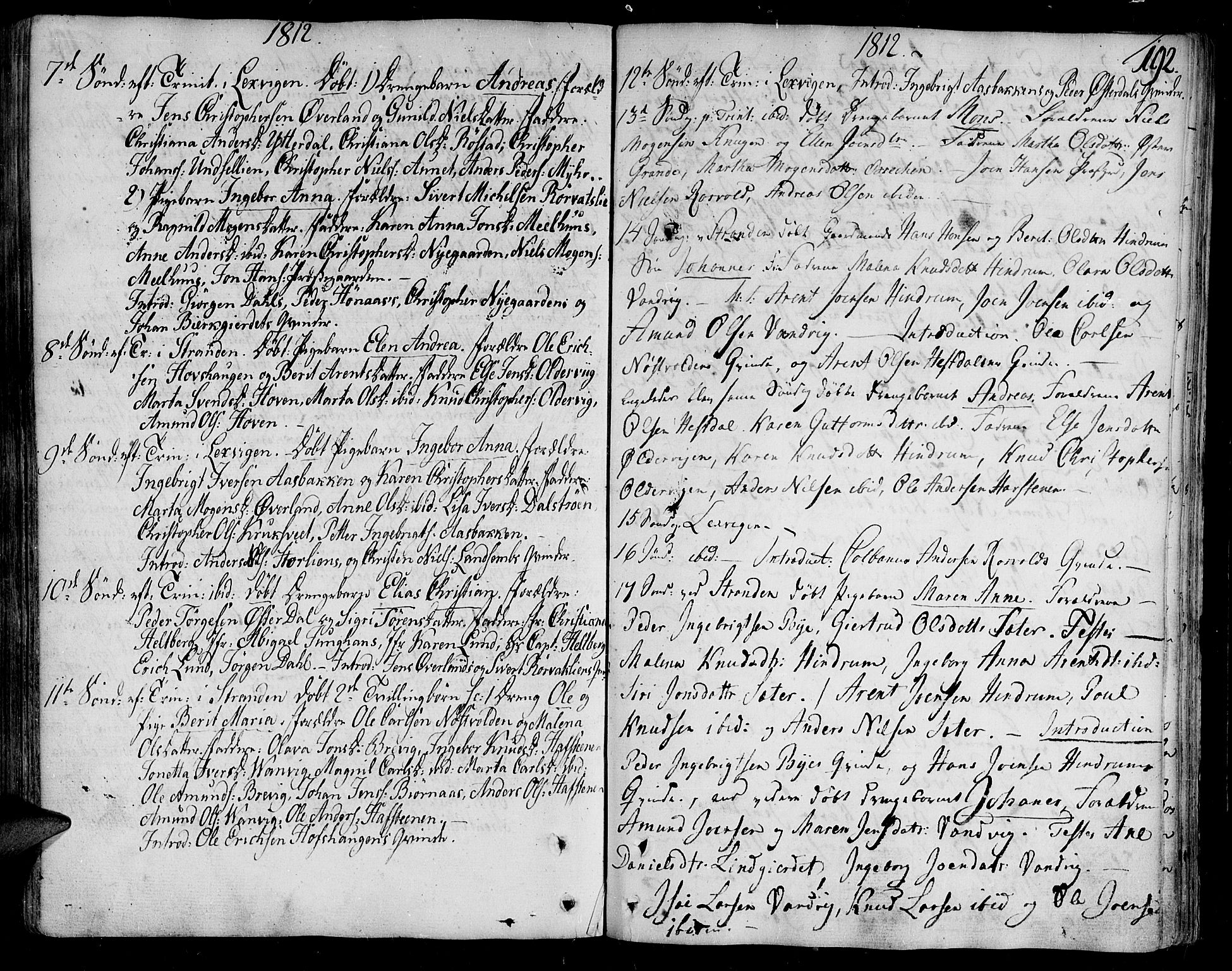 Ministerialprotokoller, klokkerbøker og fødselsregistre - Nord-Trøndelag, SAT/A-1458/701/L0004: Parish register (official) no. 701A04, 1783-1816, p. 192