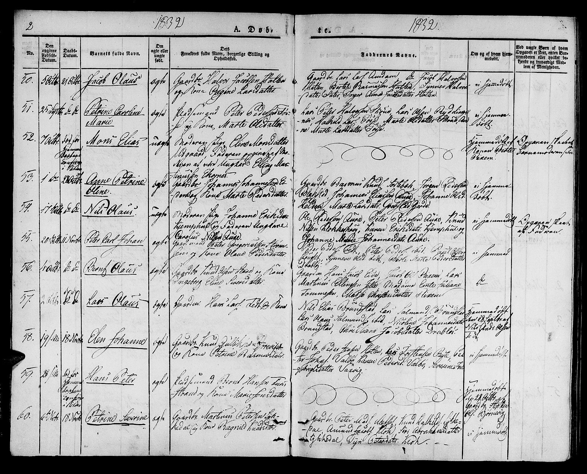 Ministerialprotokoller, klokkerbøker og fødselsregistre - Møre og Romsdal, AV/SAT-A-1454/522/L0311: Parish register (official) no. 522A06, 1832-1842, p. 2