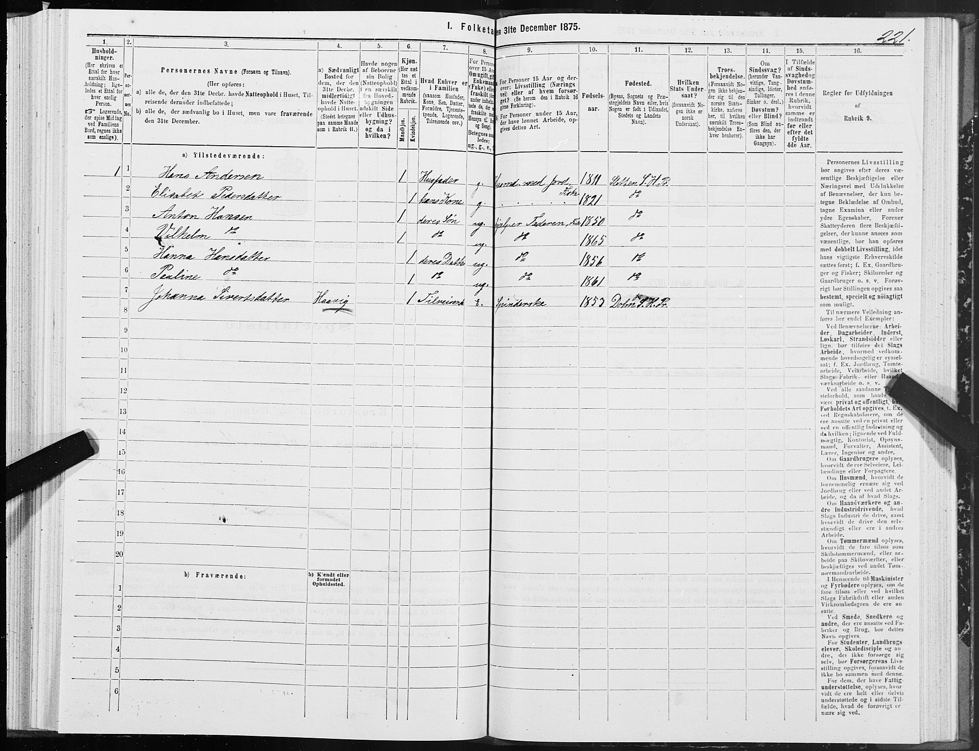 SAT, 1875 census for 1617P Hitra, 1875, p. 8221