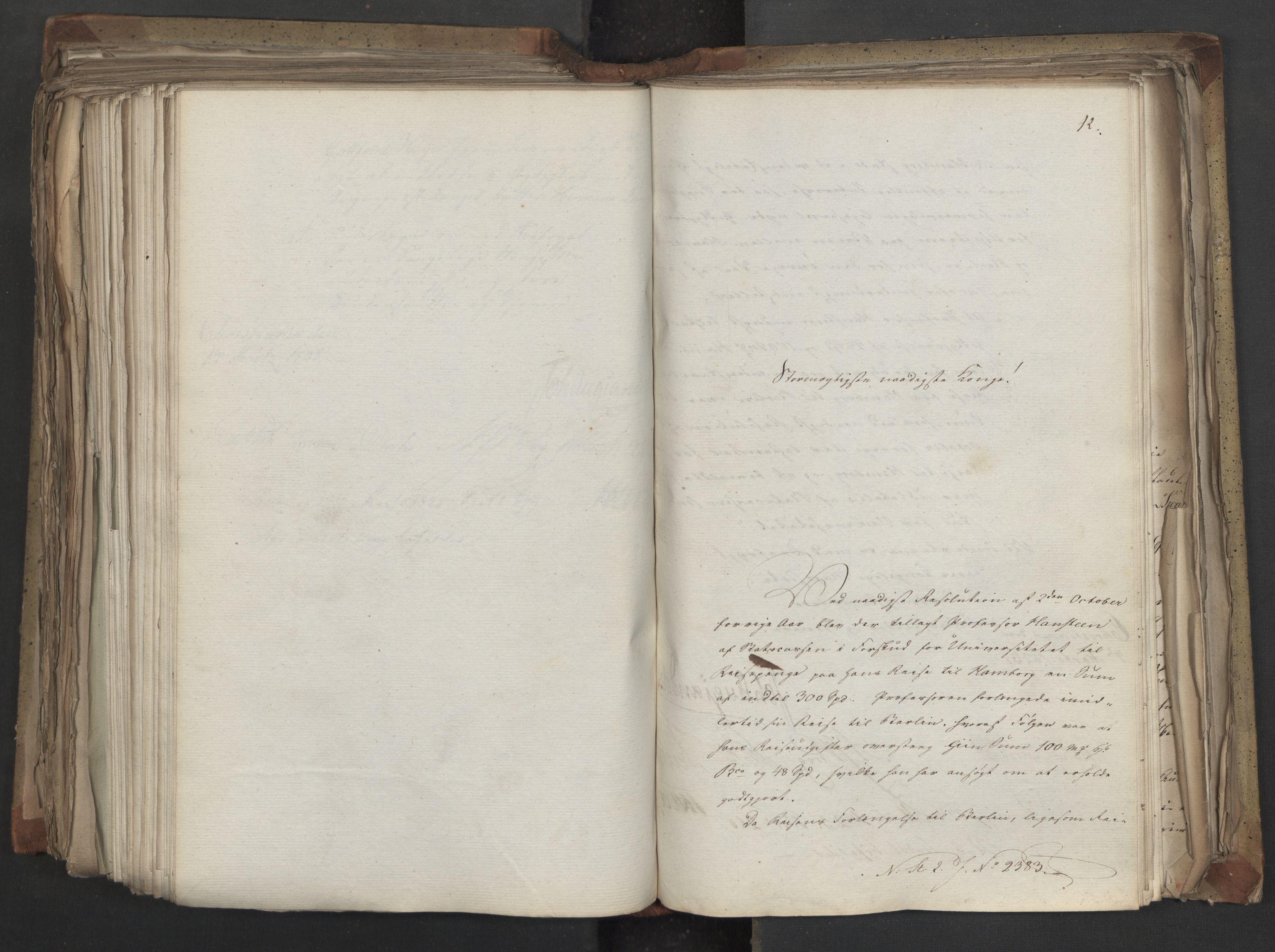 Statsrådsavdelingen i Stockholm, AV/RA-S-1003/D/Da/L0041: Regjeringsinnstillinger nr. 2204-2466, 1825, p. 490