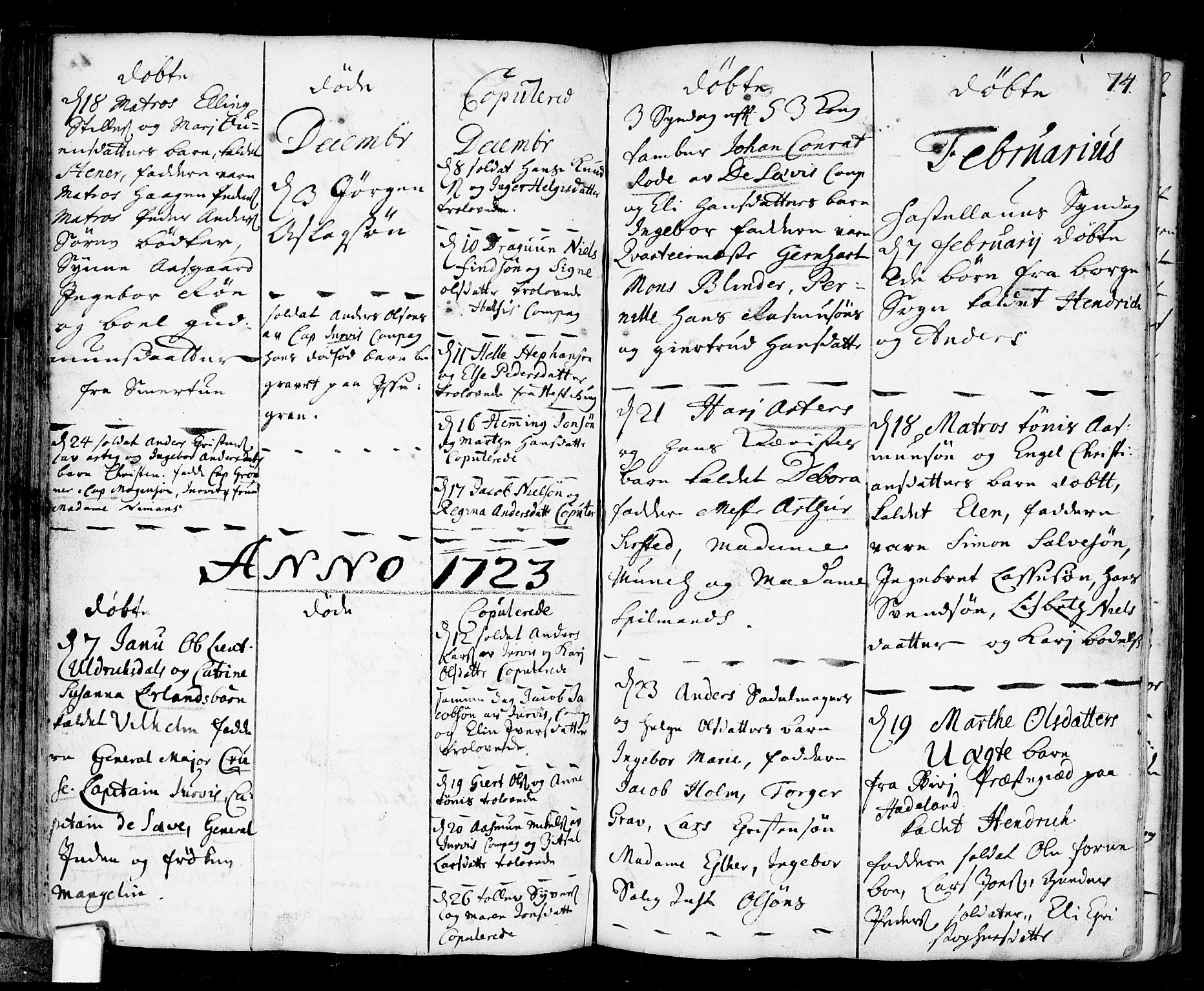 Fredrikstad prestekontor Kirkebøker, AV/SAO-A-11082/F/Fa/L0001: Parish register (official) no. 1, 1717-1731, p. 74