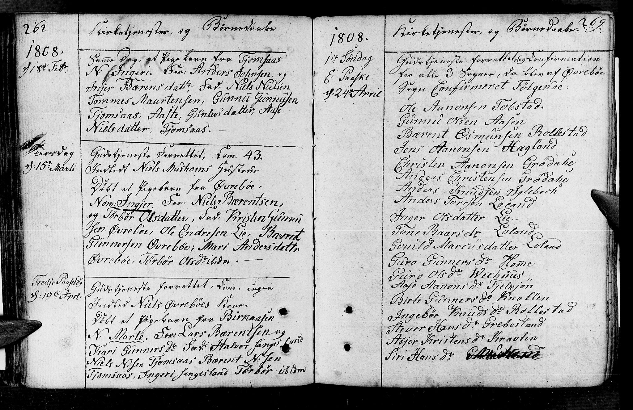 Vennesla sokneprestkontor, SAK/1111-0045/Fa/Fac/L0002: Parish register (official) no. A 2, 1785-1834, p. 268-269
