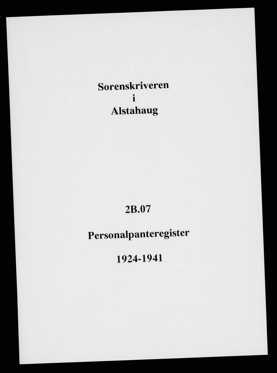 Søndre Helgeland sorenskriveri, SAT/A-4575/1/2/2B/L0007: Mortgage register no. 7, 1924-1941
