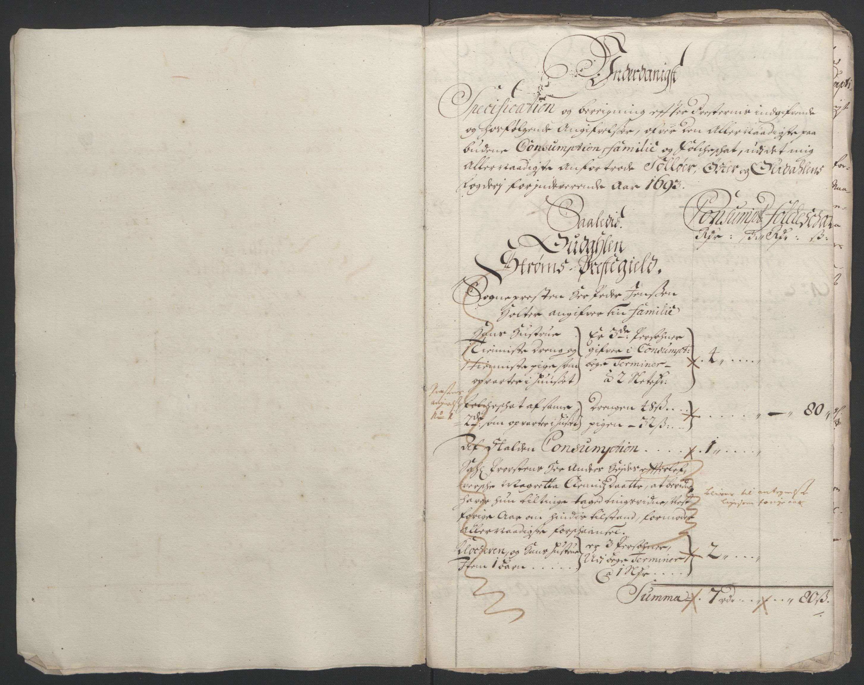 Rentekammeret inntil 1814, Reviderte regnskaper, Fogderegnskap, AV/RA-EA-4092/R13/L0831: Fogderegnskap Solør, Odal og Østerdal, 1693, p. 215