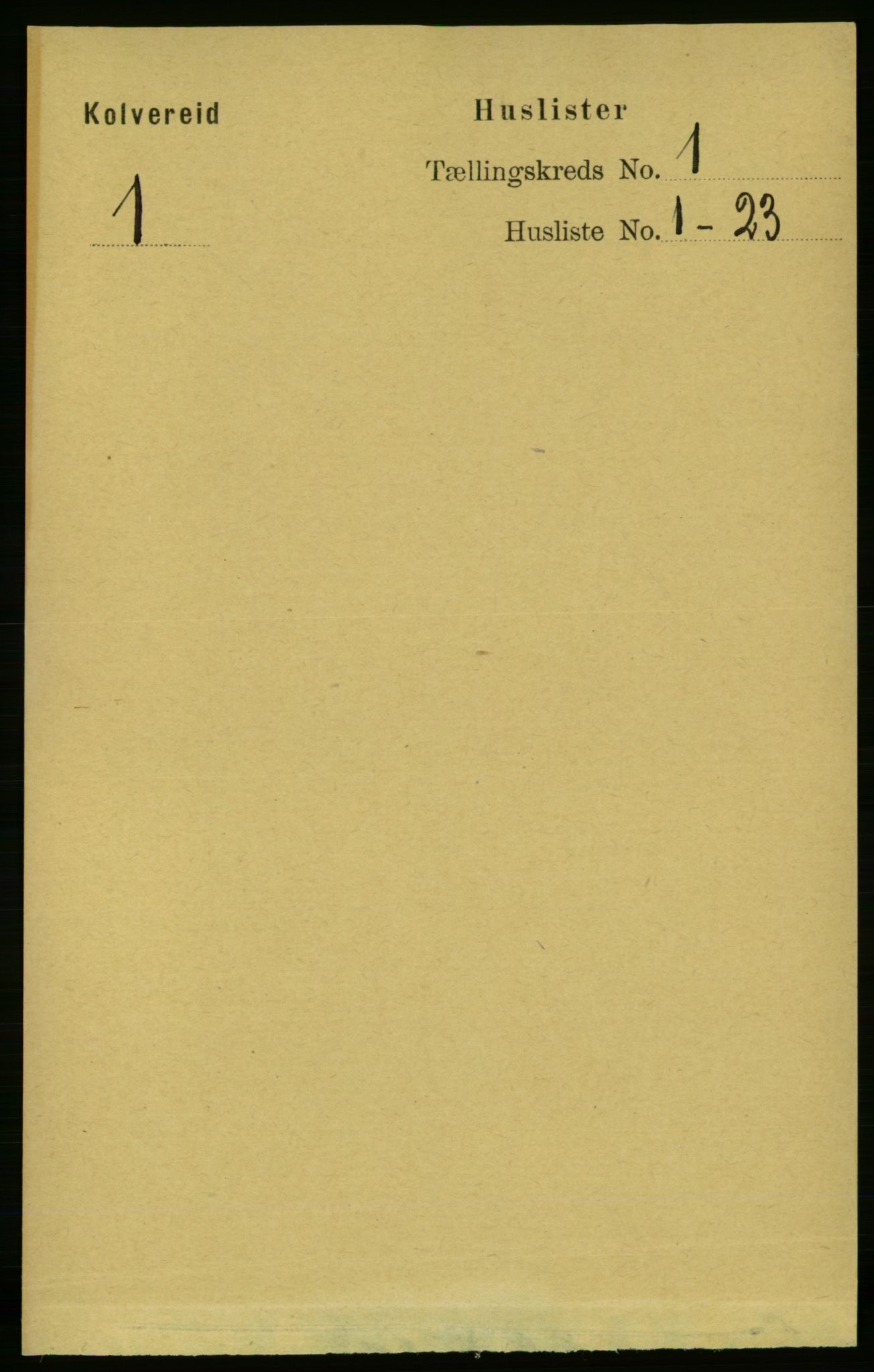 RA, 1891 census for 1752 Kolvereid, 1891, p. 17