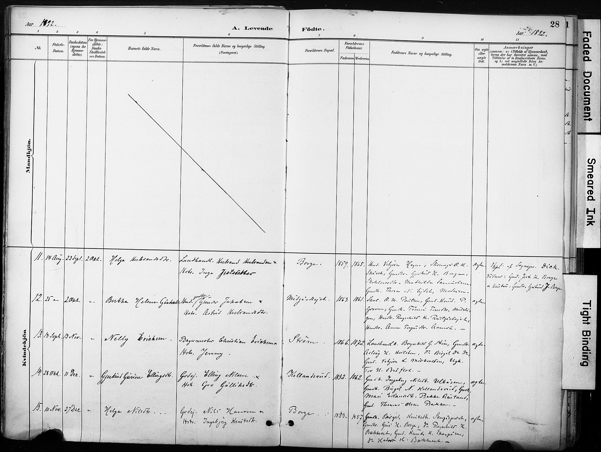 Nore kirkebøker, AV/SAKO-A-238/F/Fb/L0002: Parish register (official) no. II 2, 1886-1906, p. 28