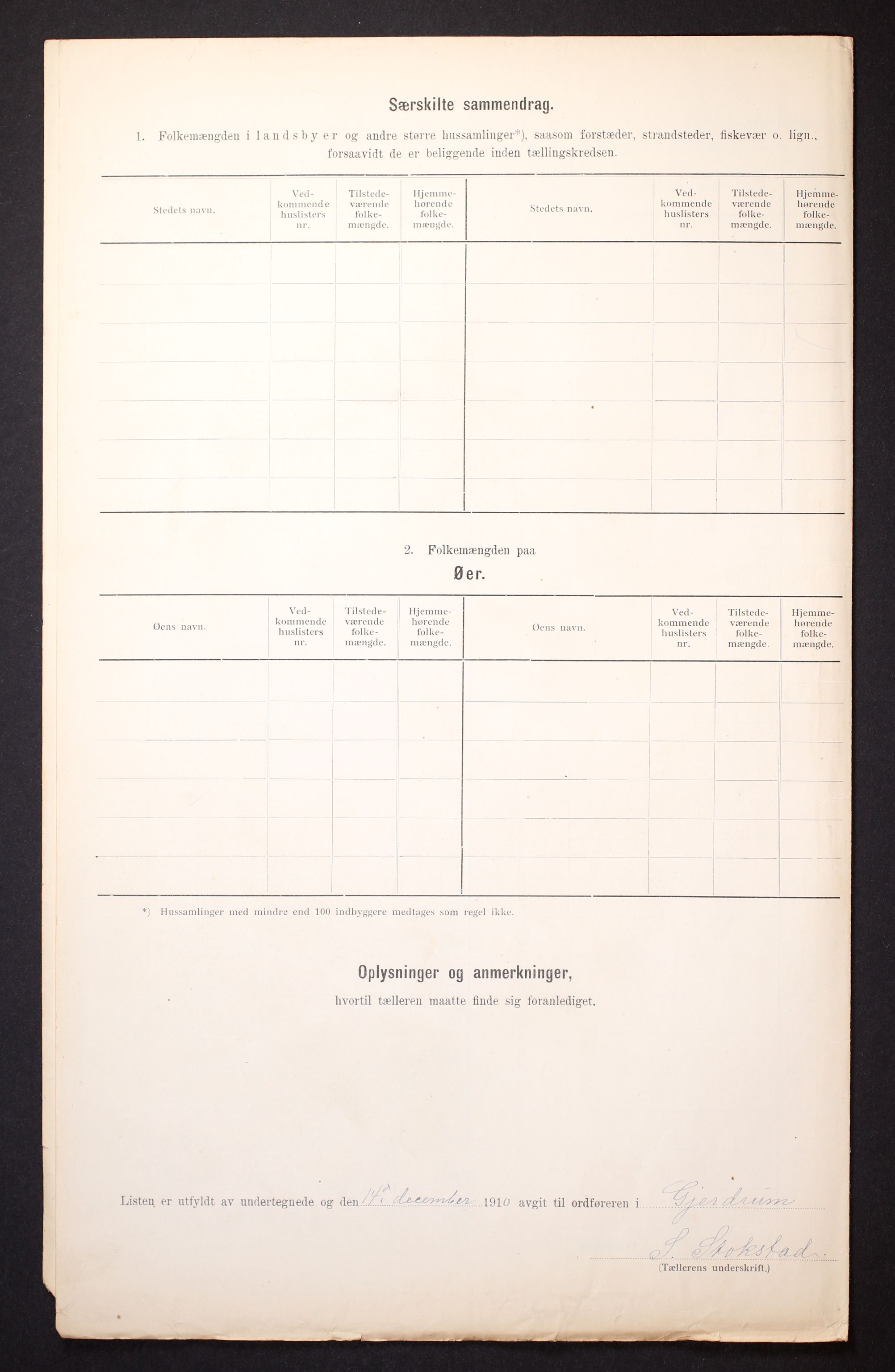 RA, 1910 census for Gjerdrum, 1910, p. 6