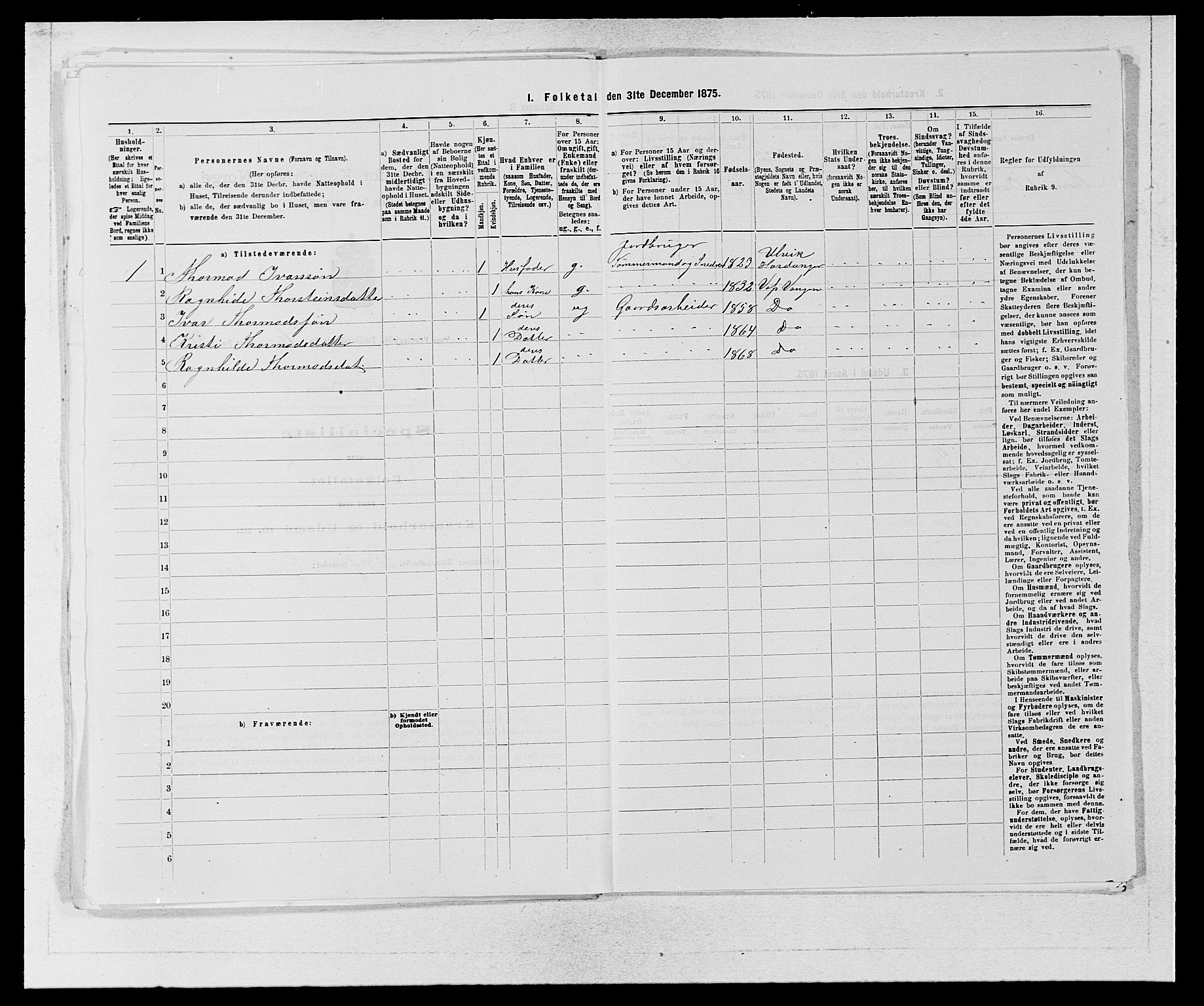 SAB, 1875 census for 1235P Voss, 1875, p. 792