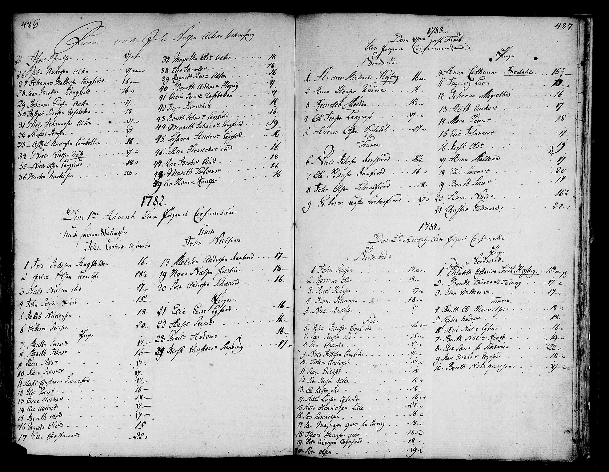 Talvik sokneprestkontor, SATØ/S-1337/H/Ha/L0005kirke: Parish register (official) no. 5, 1772-1798, p. 426-427