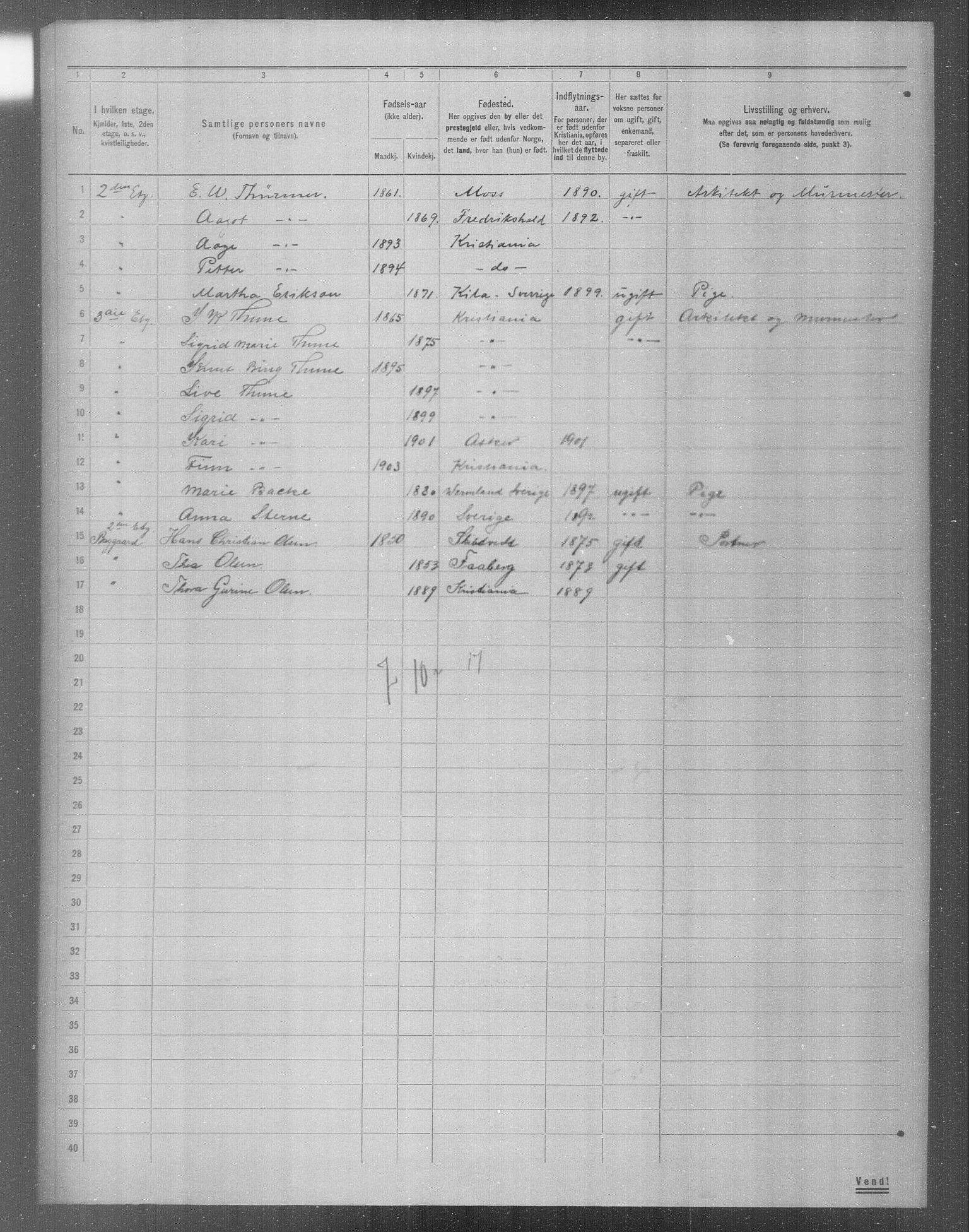 OBA, Municipal Census 1904 for Kristiania, 1904, p. 9870