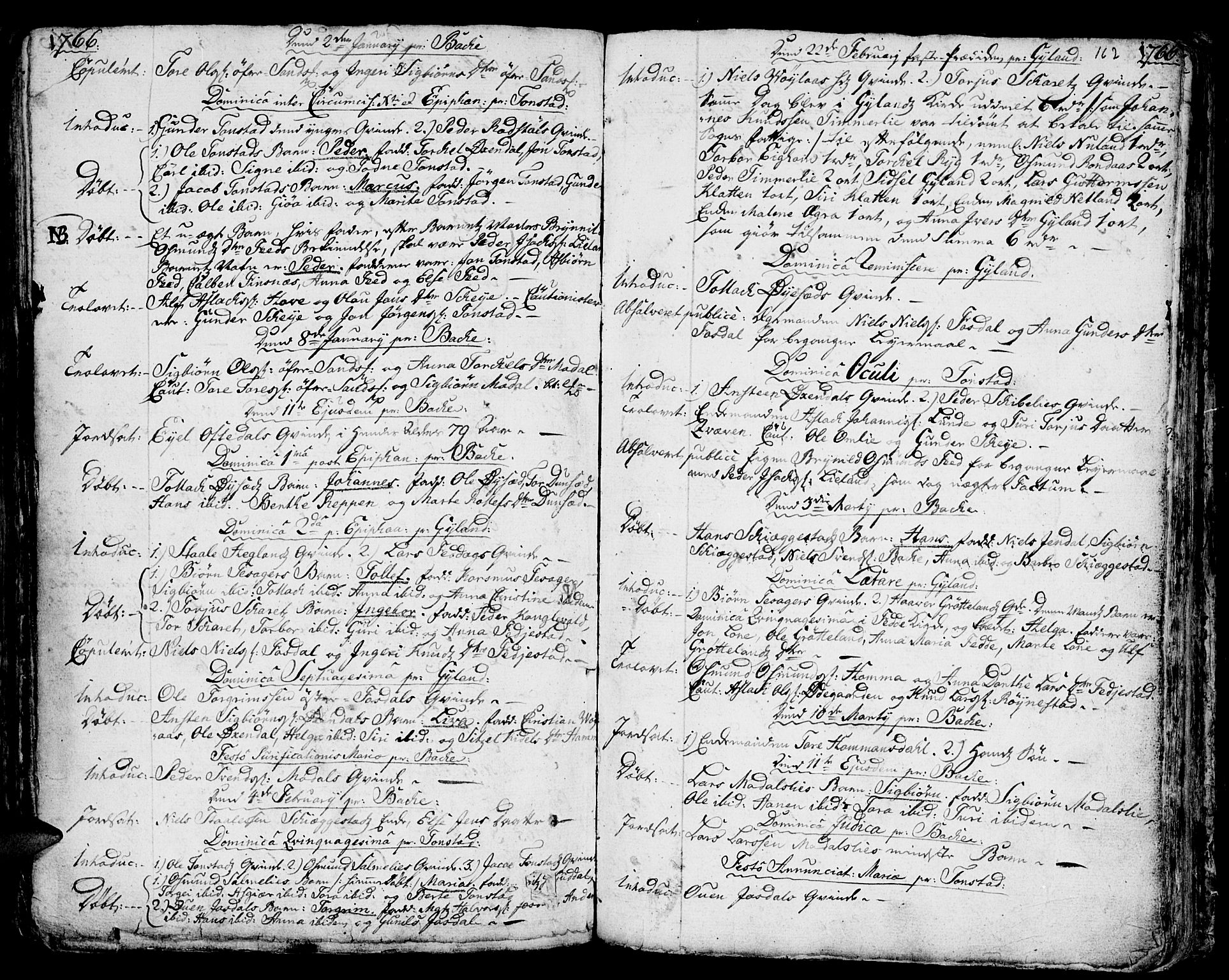 Bakke sokneprestkontor, SAK/1111-0002/F/Fa/Faa/L0001: Parish register (official) no. A 1, 1741-1780, p. 162