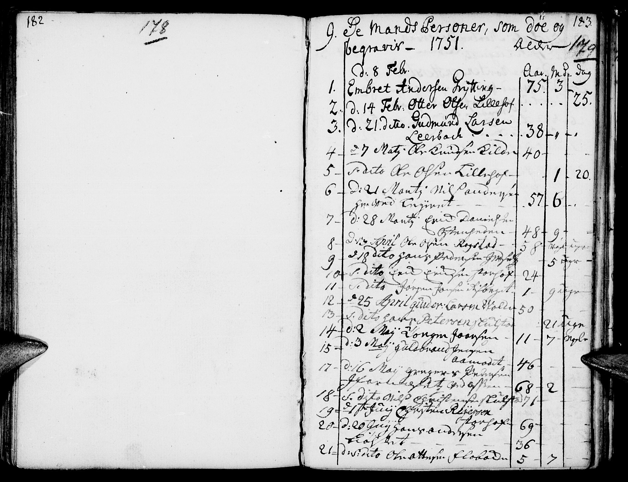 Elverum prestekontor, SAH/PREST-044/H/Ha/Haa/L0002: Parish register (official) no. 2, 1751-1756, p. 178-179