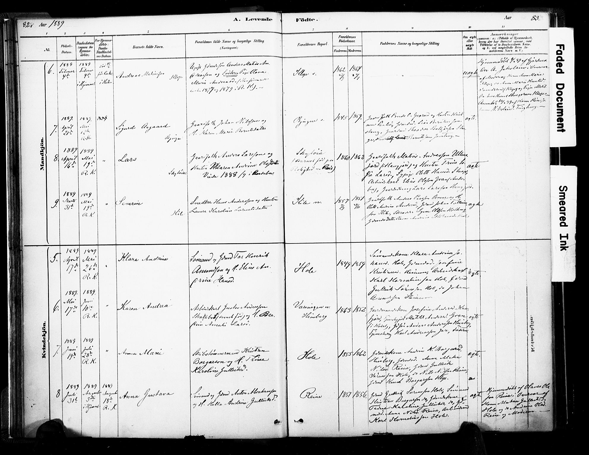 Ramnes kirkebøker, AV/SAKO-A-314/F/Fa/L0007: Parish register (official) no. I 7, 1878-1895, p. 82-83