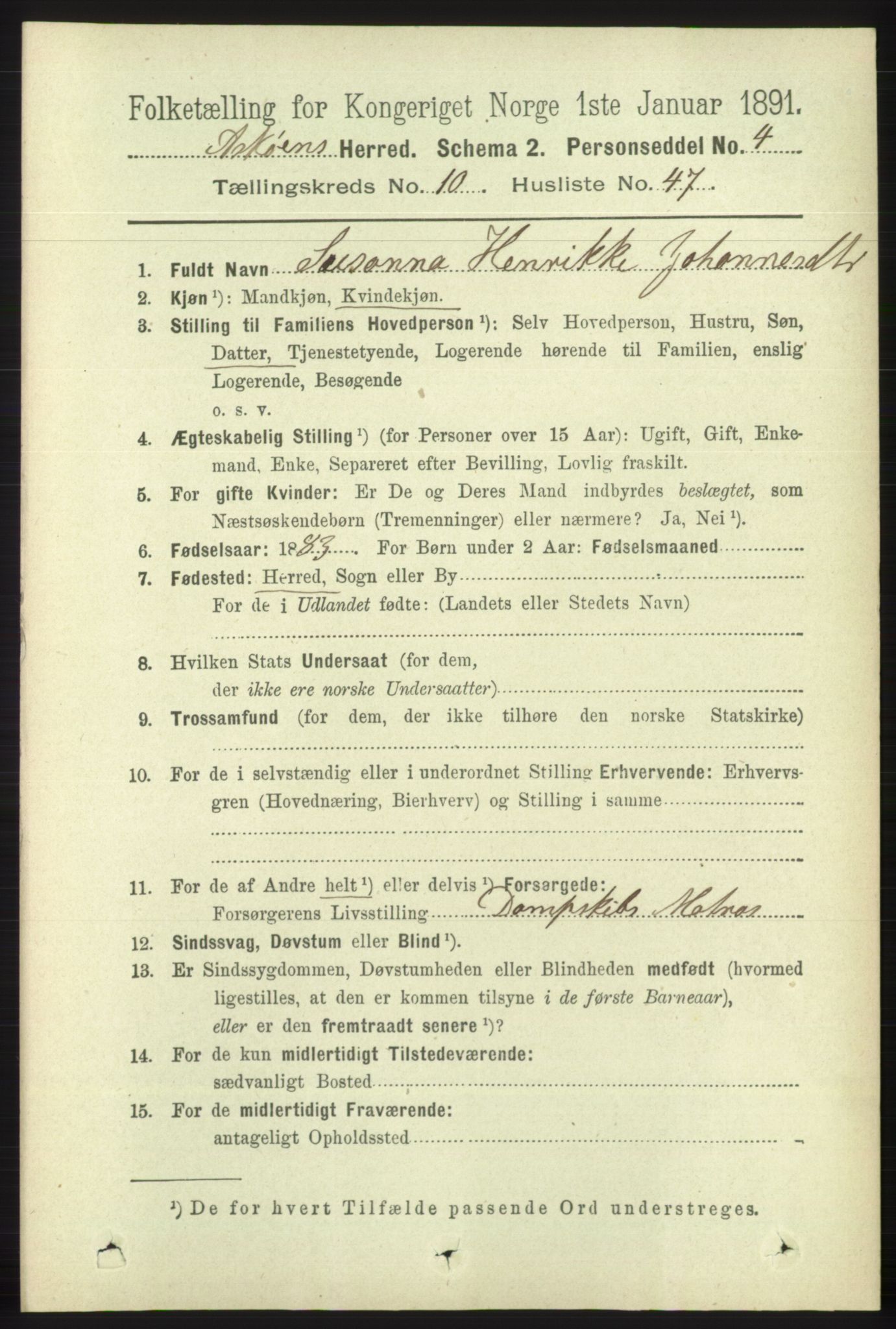 RA, 1891 census for 1247 Askøy, 1891, p. 6682