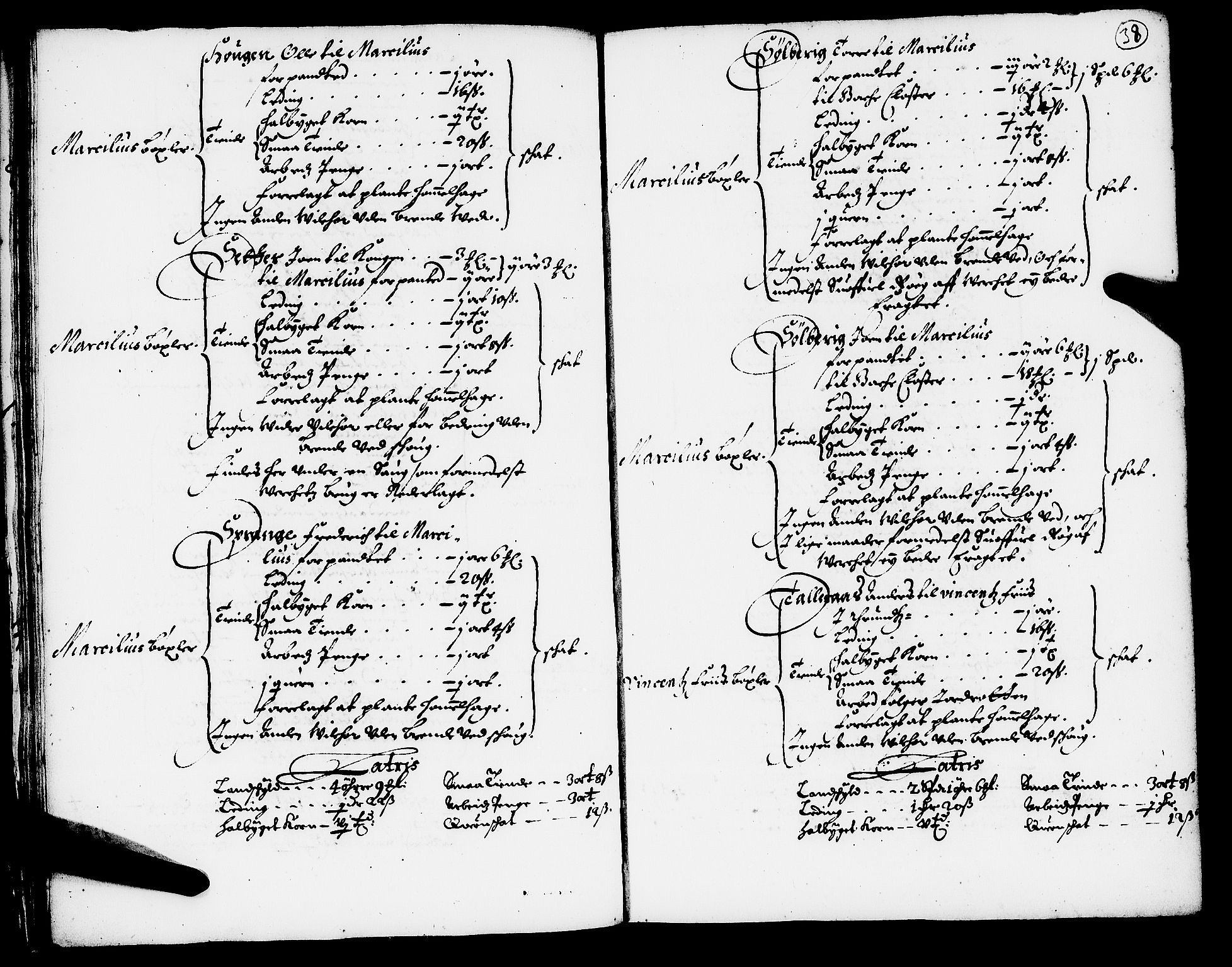 Rentekammeret inntil 1814, Realistisk ordnet avdeling, AV/RA-EA-4070/N/Nb/Nba/L0050: Orkdal fogderi, 1666, p. 37b-38a