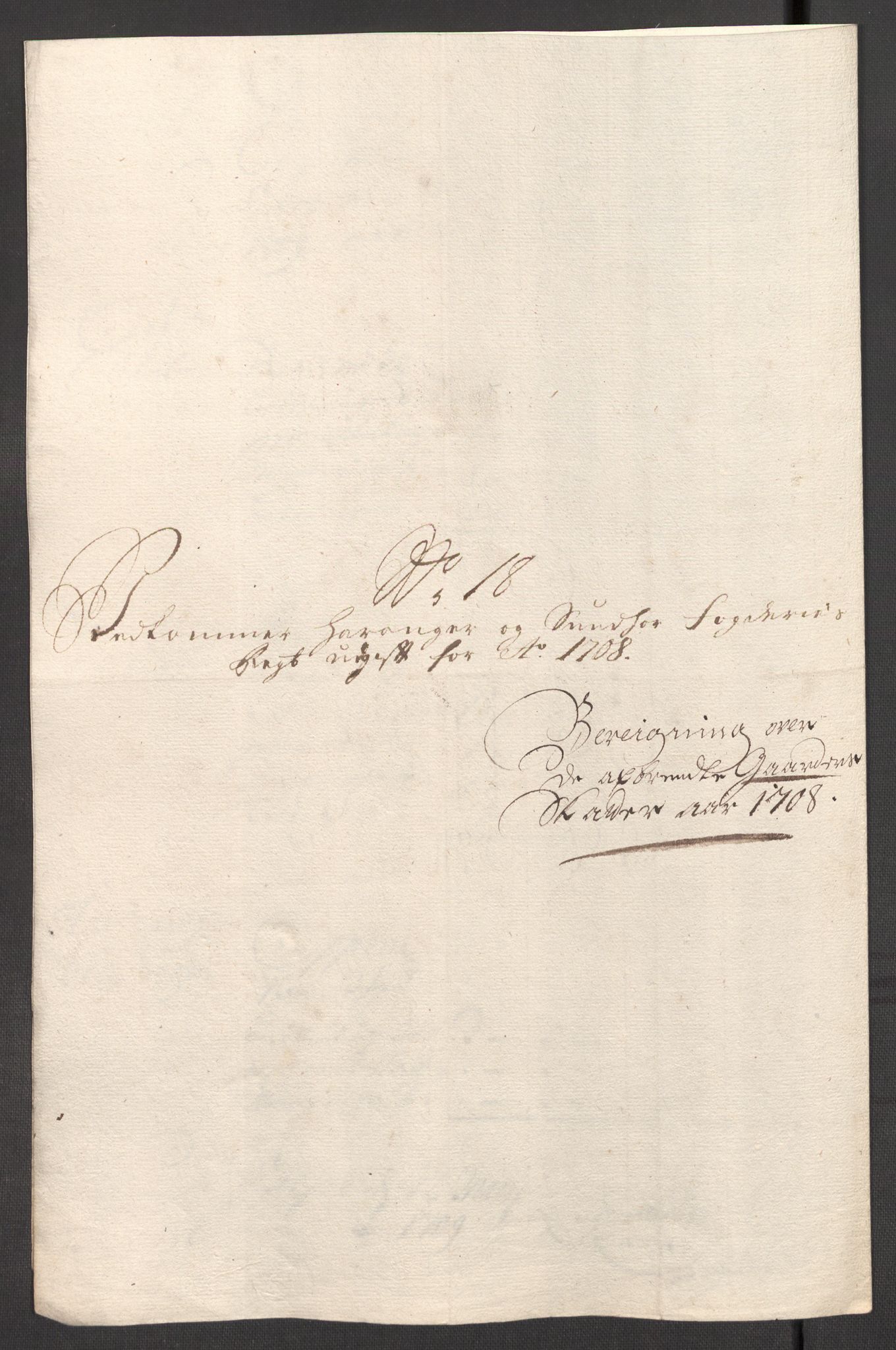 Rentekammeret inntil 1814, Reviderte regnskaper, Fogderegnskap, AV/RA-EA-4092/R48/L2985: Fogderegnskap Sunnhordland og Hardanger, 1708, p. 283