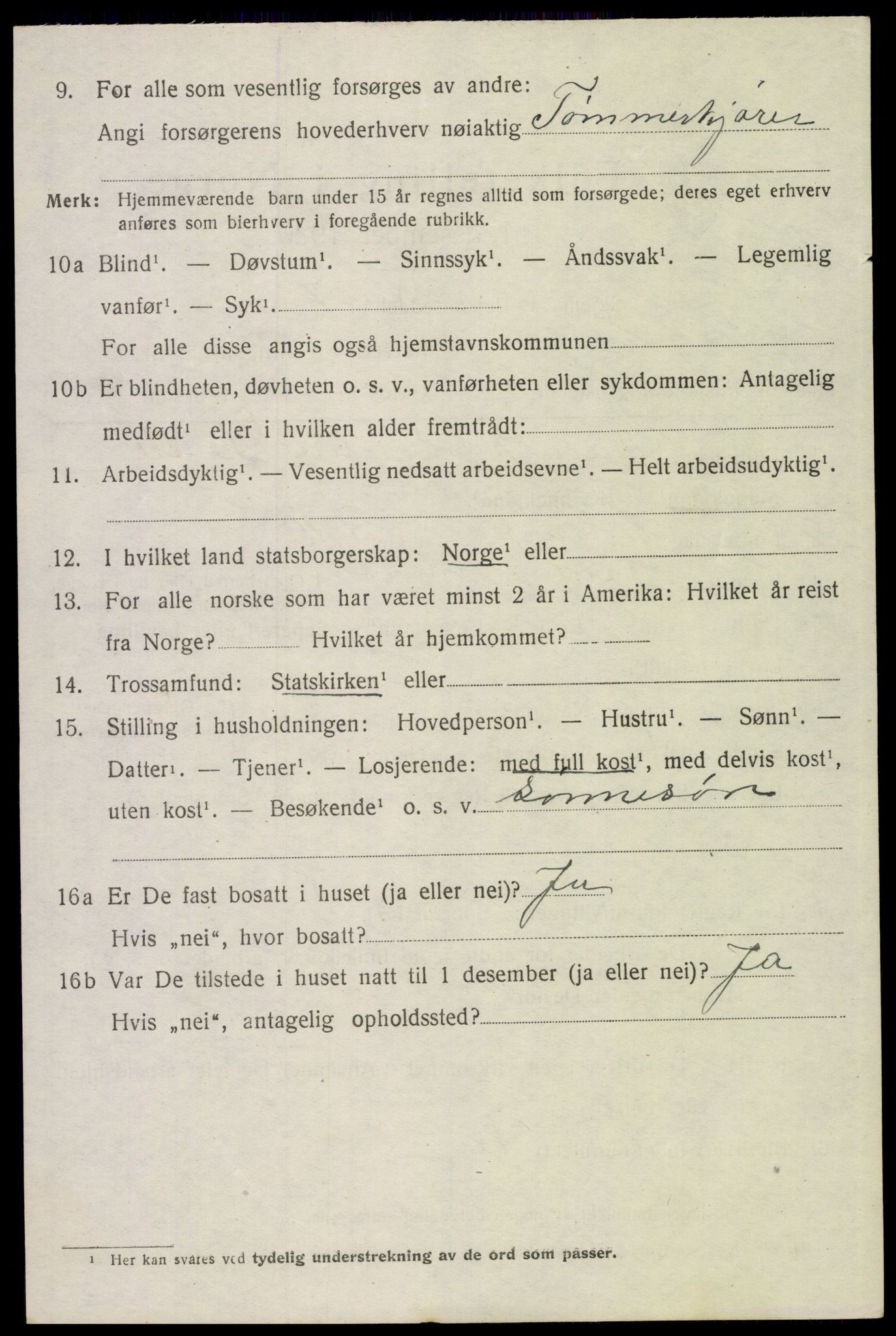 SAH, 1920 census for Trysil, 1920, p. 13758