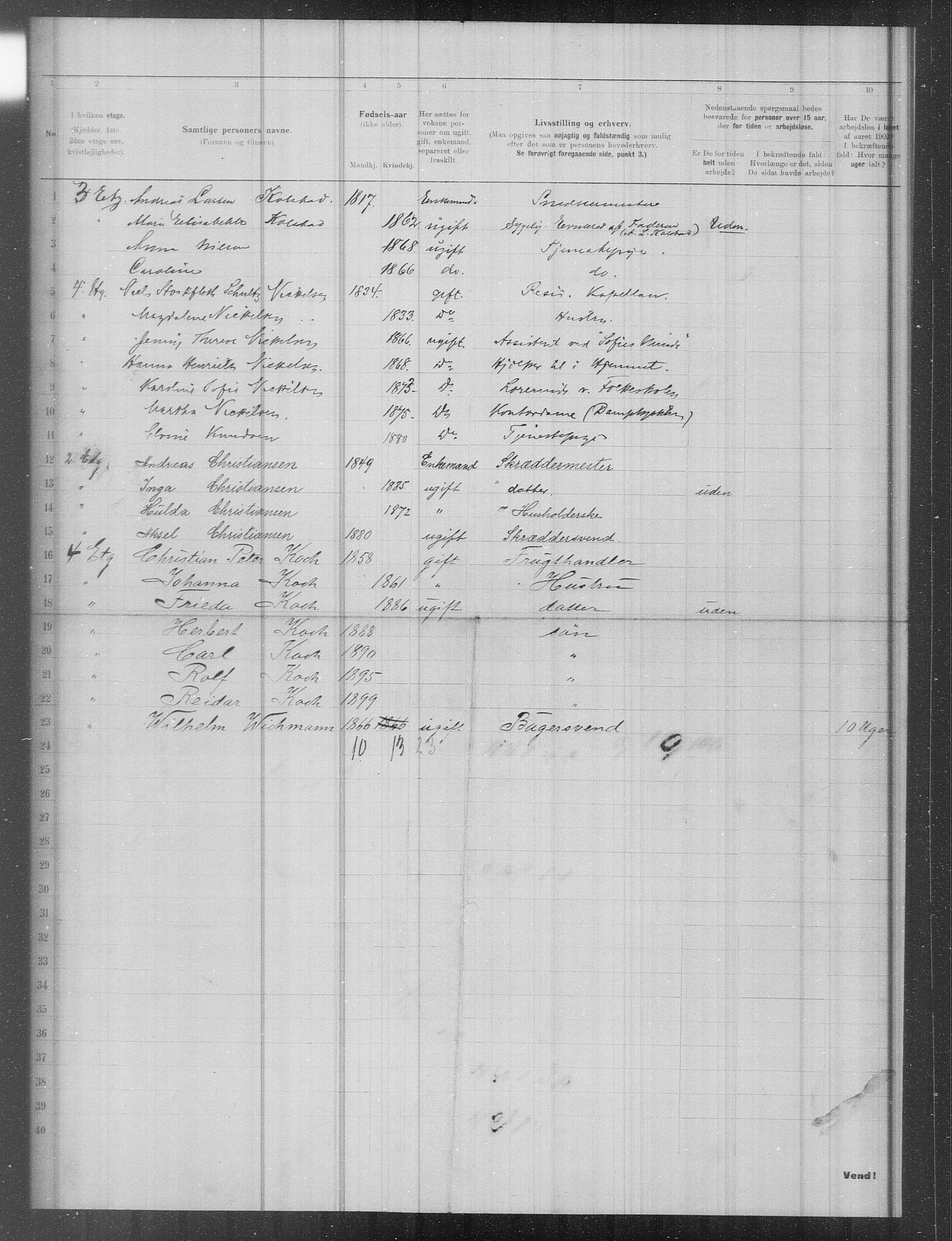 OBA, Municipal Census 1902 for Kristiania, 1902, p. 14073