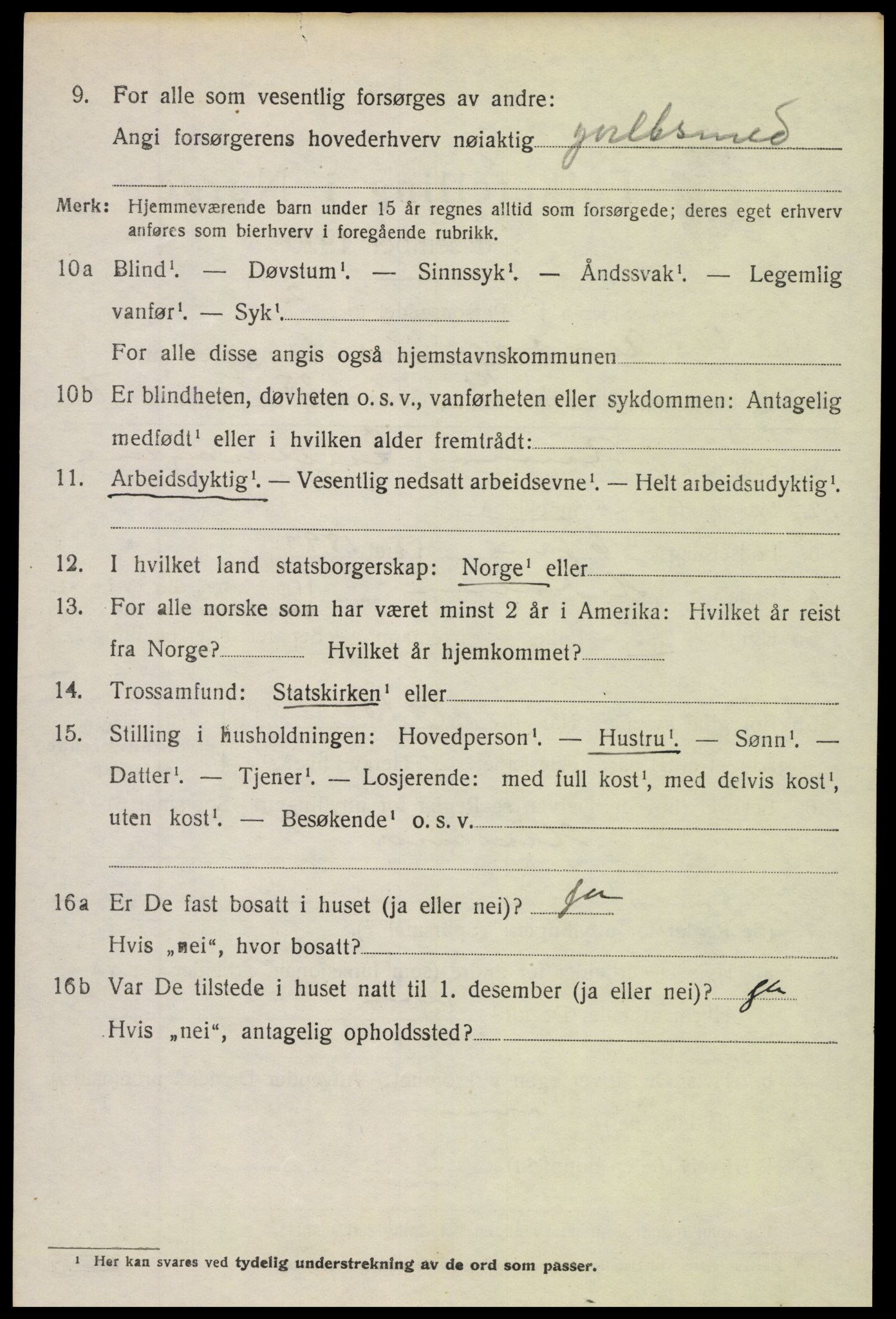 SAH, 1920 census for Nord-Aurdal, 1920, p. 4965