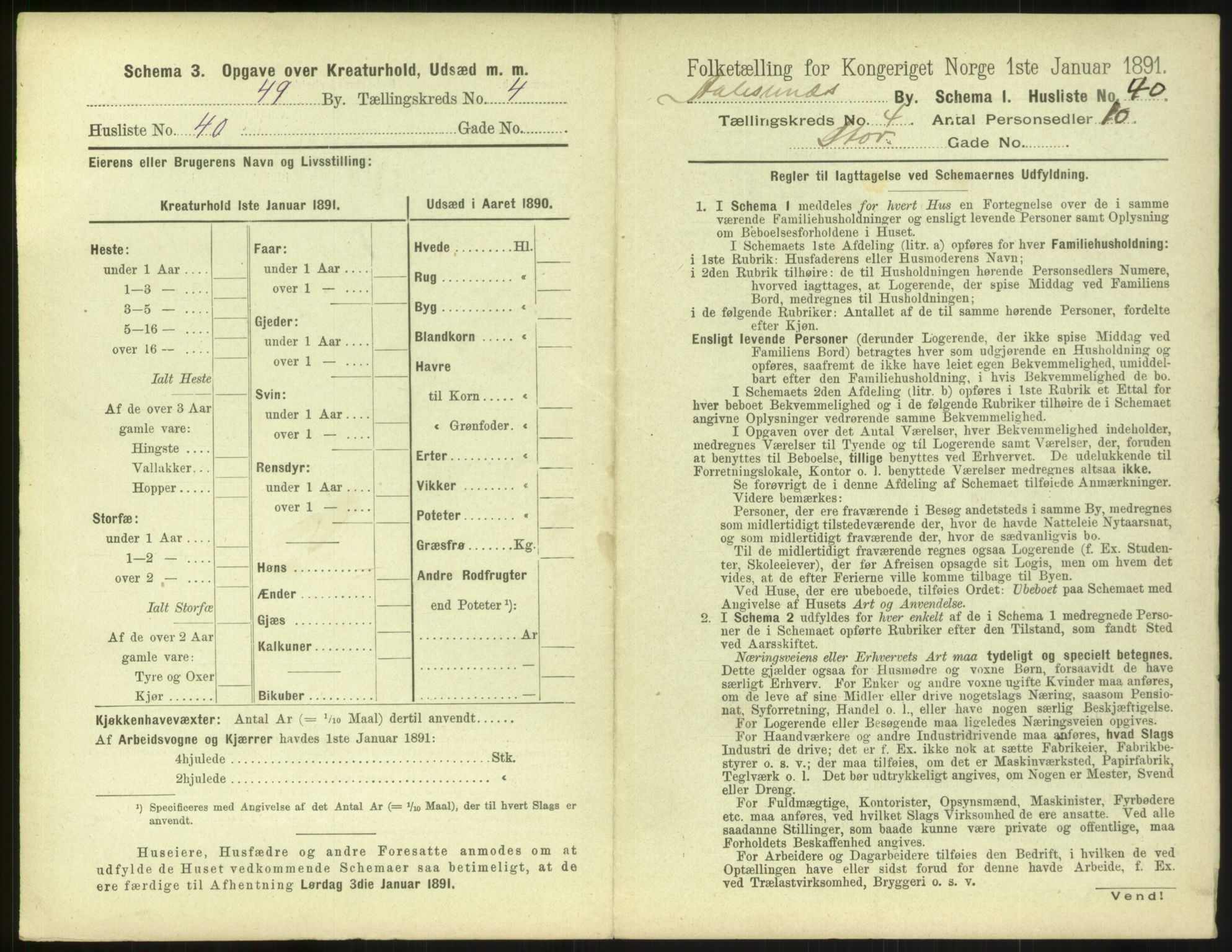 RA, 1891 census for 1501 Ålesund, 1891, p. 374