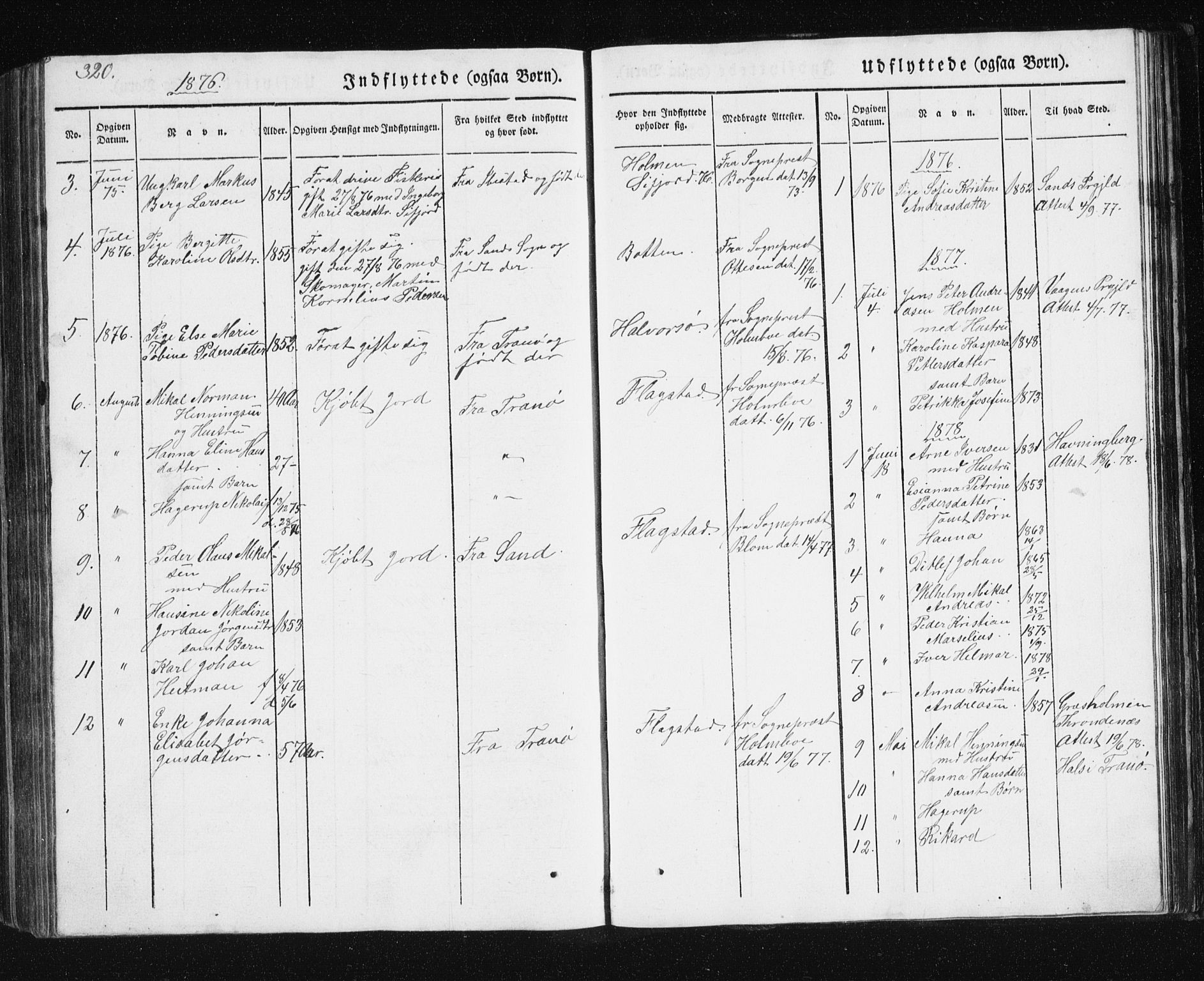 Berg sokneprestkontor, AV/SATØ-S-1318/G/Ga/Gab/L0011klokker: Parish register (copy) no. 11, 1833-1878, p. 320