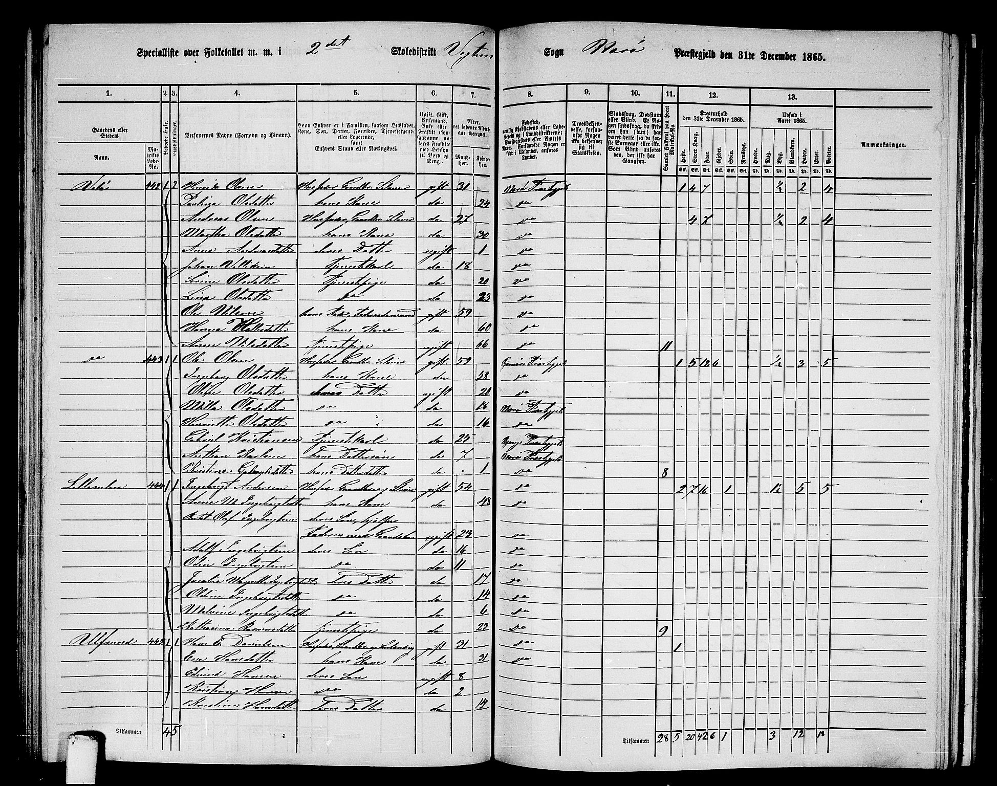 RA, 1865 census for Nærøy, 1865, p. 112