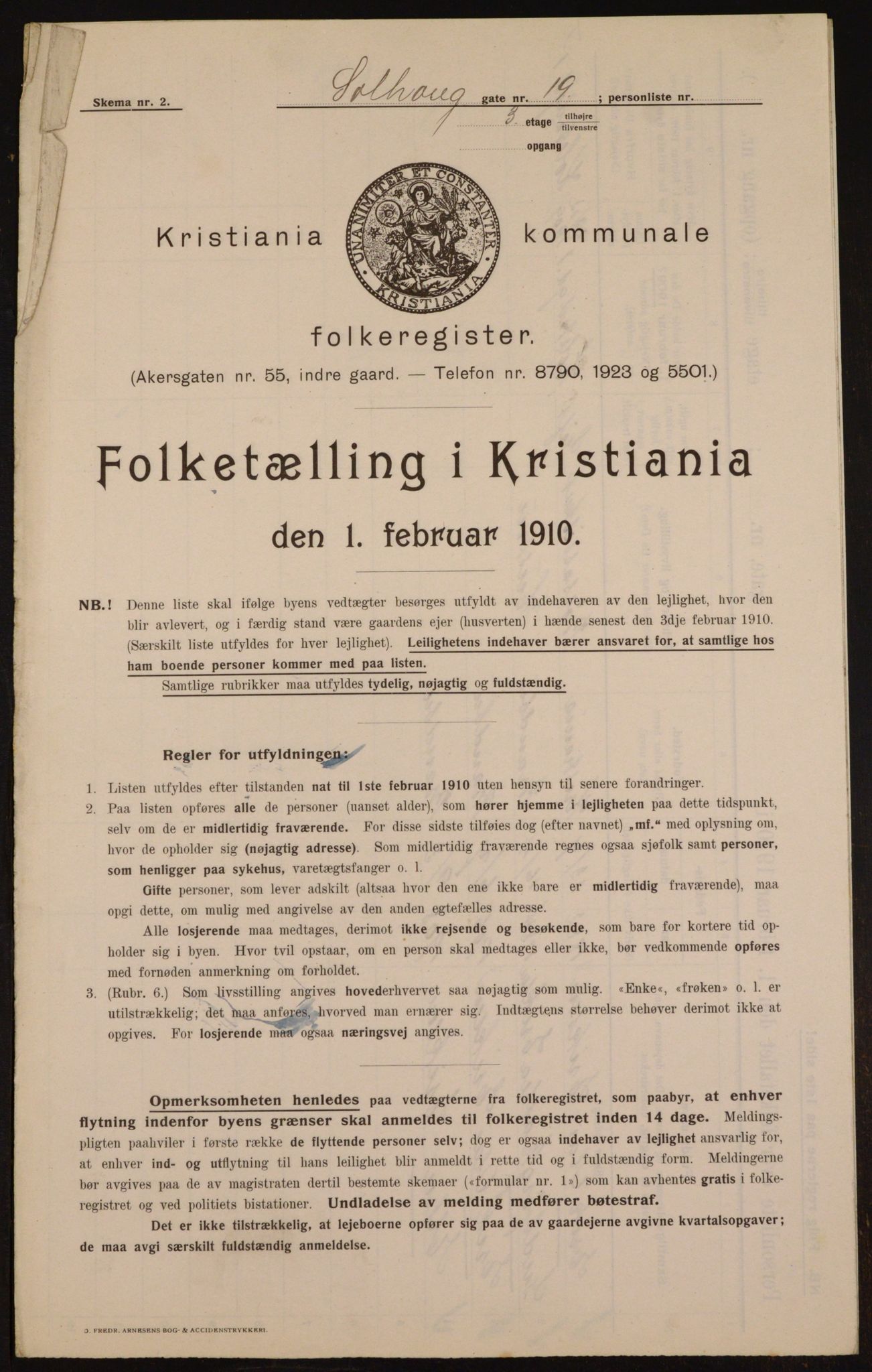 OBA, Municipal Census 1910 for Kristiania, 1910, p. 94824