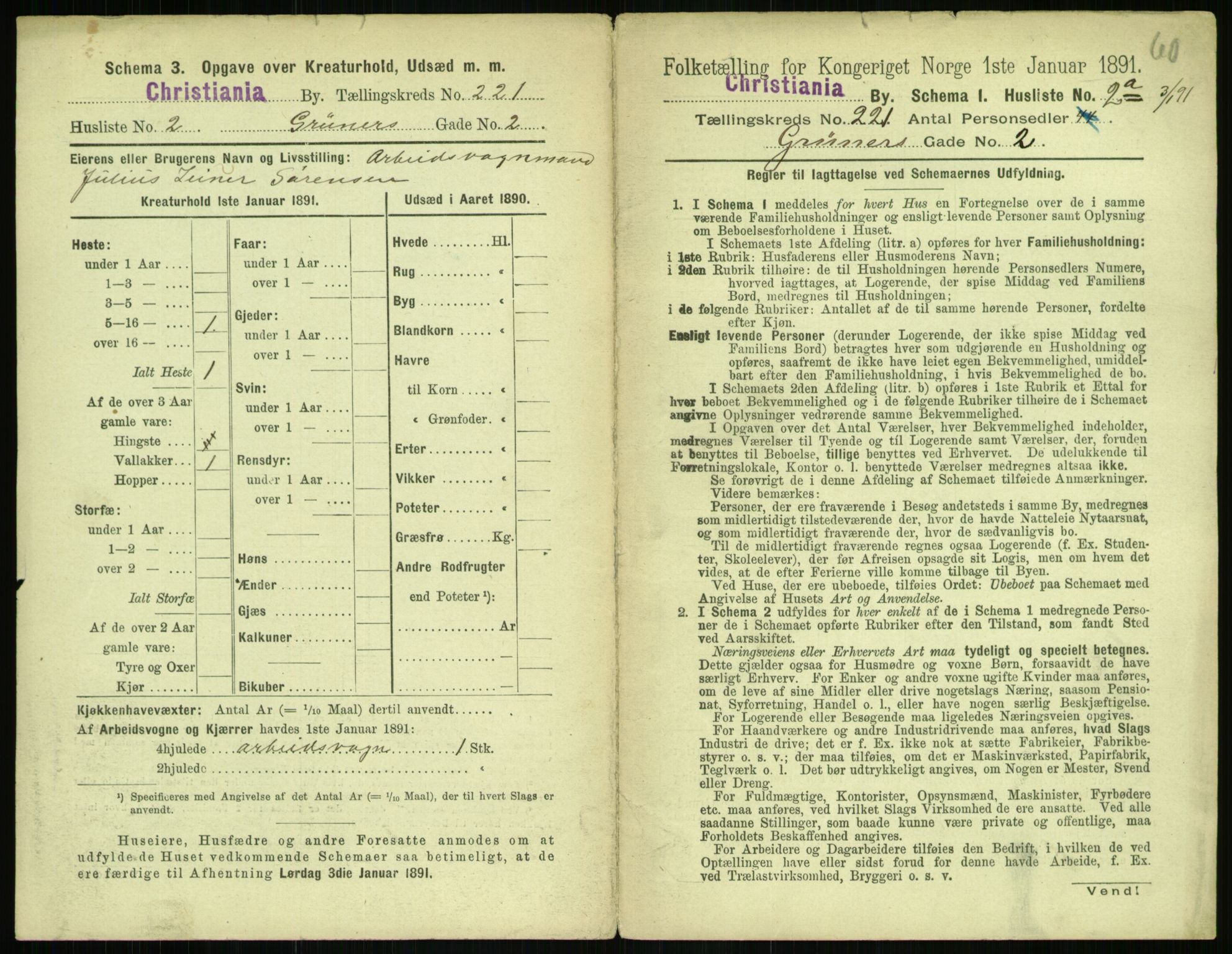 RA, 1891 census for 0301 Kristiania, 1891, p. 131840