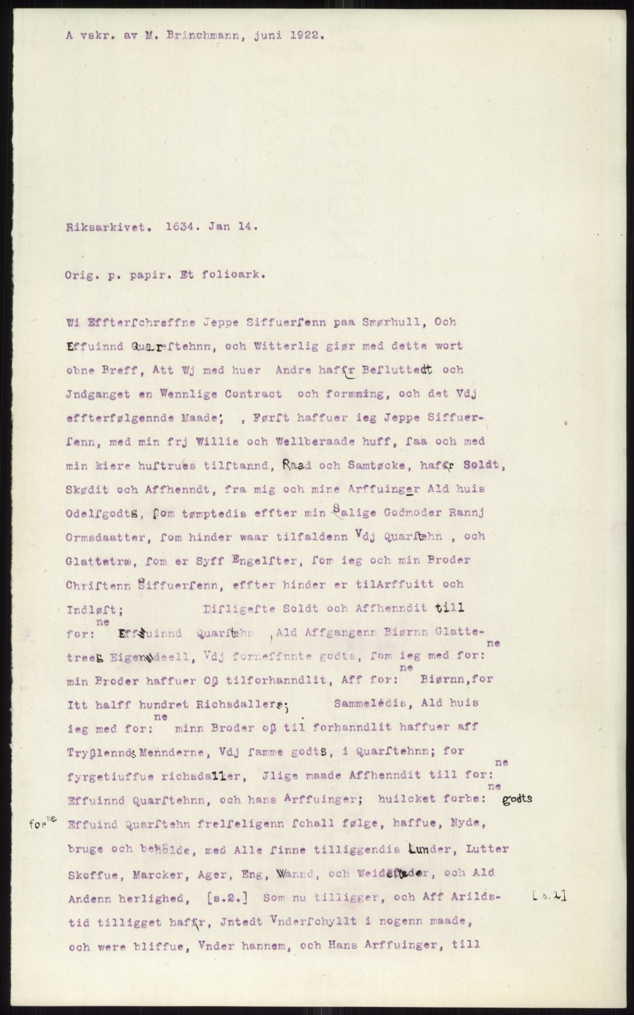 Samlinger til kildeutgivelse, Diplomavskriftsamlingen, AV/RA-EA-4053/H/Ha, p. 3260