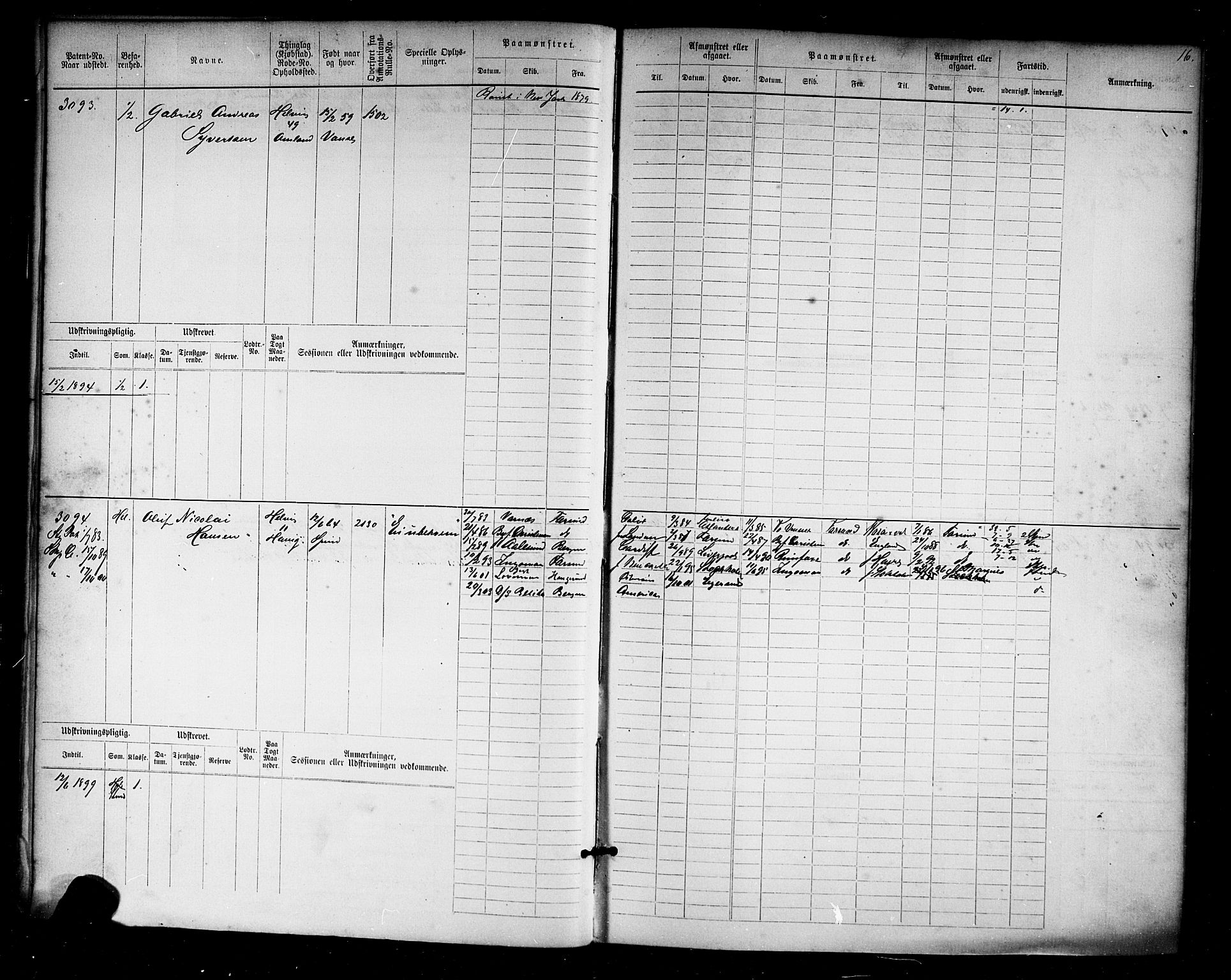 Farsund mønstringskrets, AV/SAK-2031-0017/F/Fb/L0019: Hovedrulle nr 3067-3832, Z-11, 1882-1922, p. 17