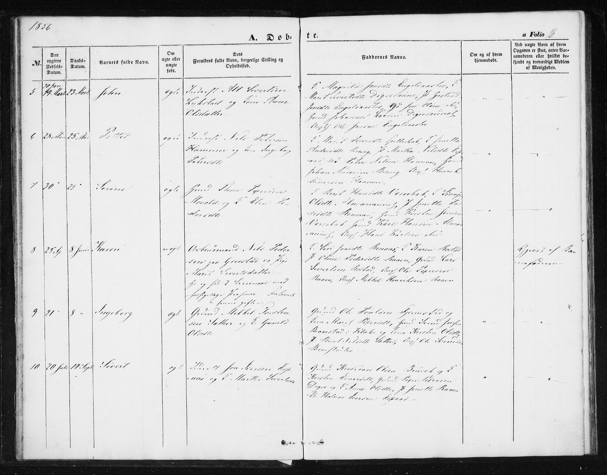 Ministerialprotokoller, klokkerbøker og fødselsregistre - Sør-Trøndelag, SAT/A-1456/608/L0332: Parish register (official) no. 608A01, 1848-1861, p. 16