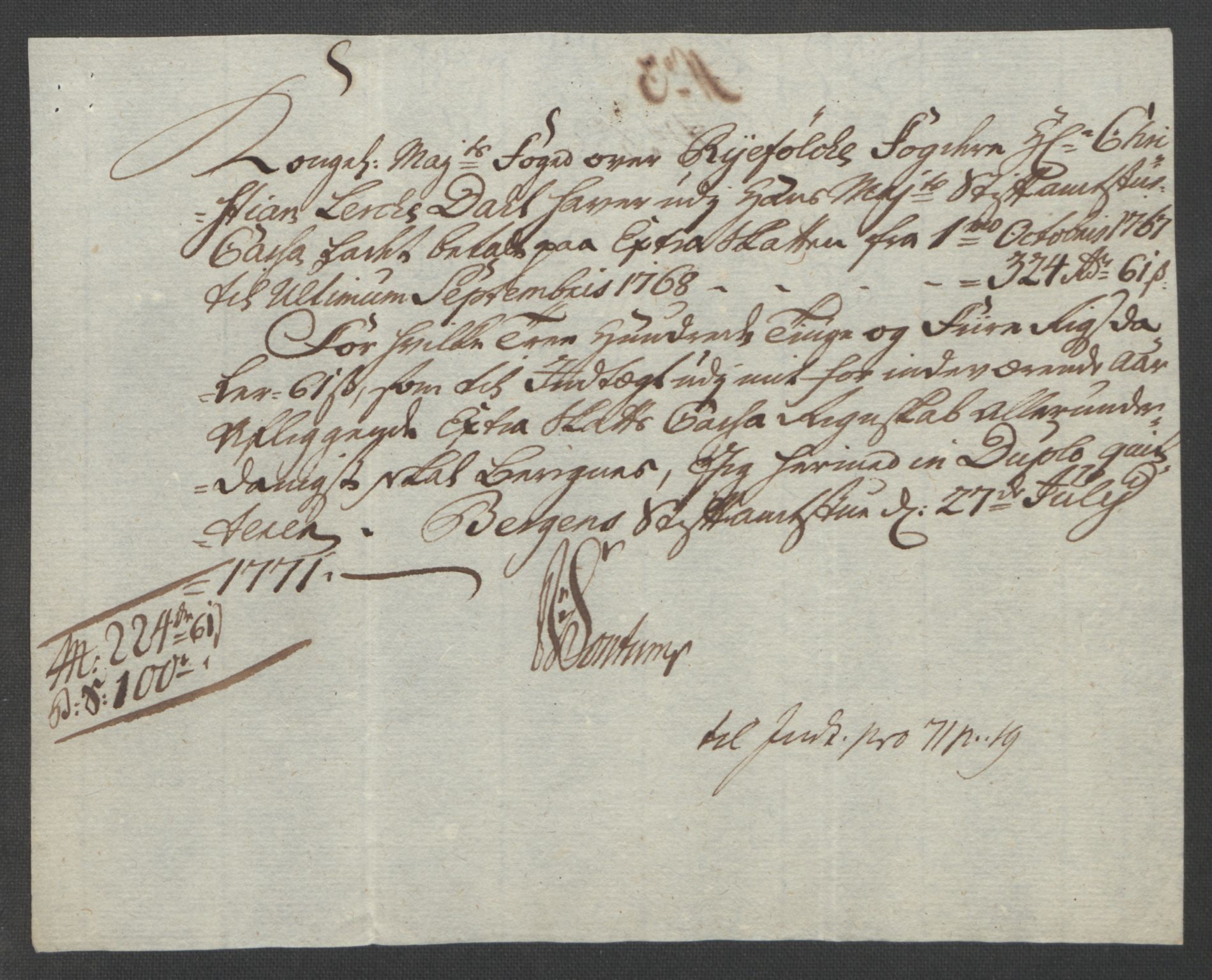 Rentekammeret inntil 1814, Reviderte regnskaper, Fogderegnskap, AV/RA-EA-4092/R47/L2972: Ekstraskatten Ryfylke, 1762-1780, p. 219