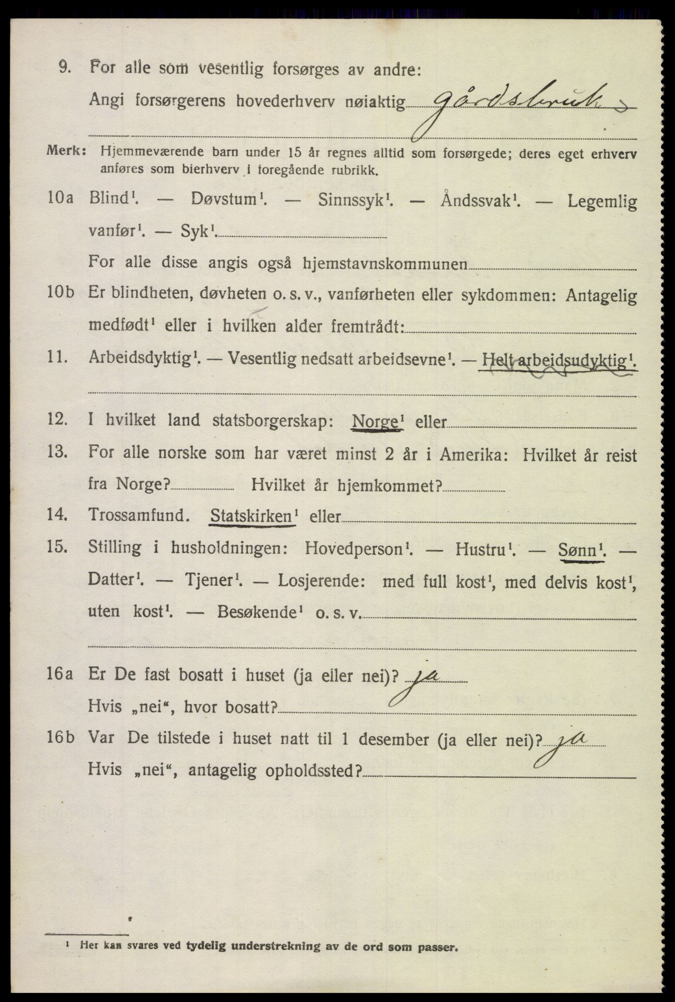 SAH, 1920 census for Nord-Aurdal, 1920, p. 10461