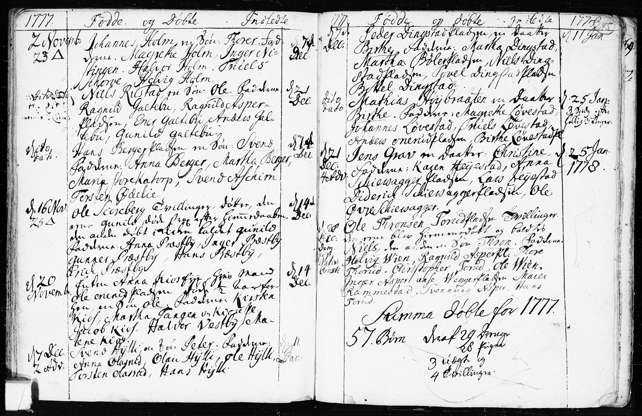 Spydeberg prestekontor Kirkebøker, AV/SAO-A-10924/F/Fa/L0002: Parish register (official) no. I 2, 1739-1780, p. 245