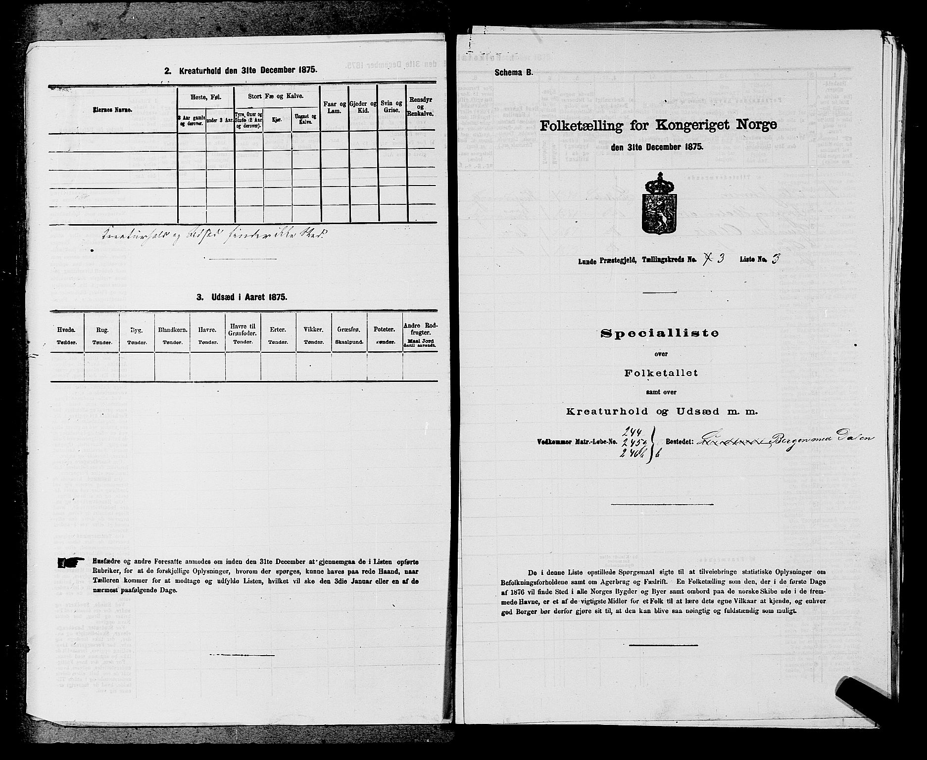 SAKO, 1875 census for 0820P Lunde, 1875, p. 361